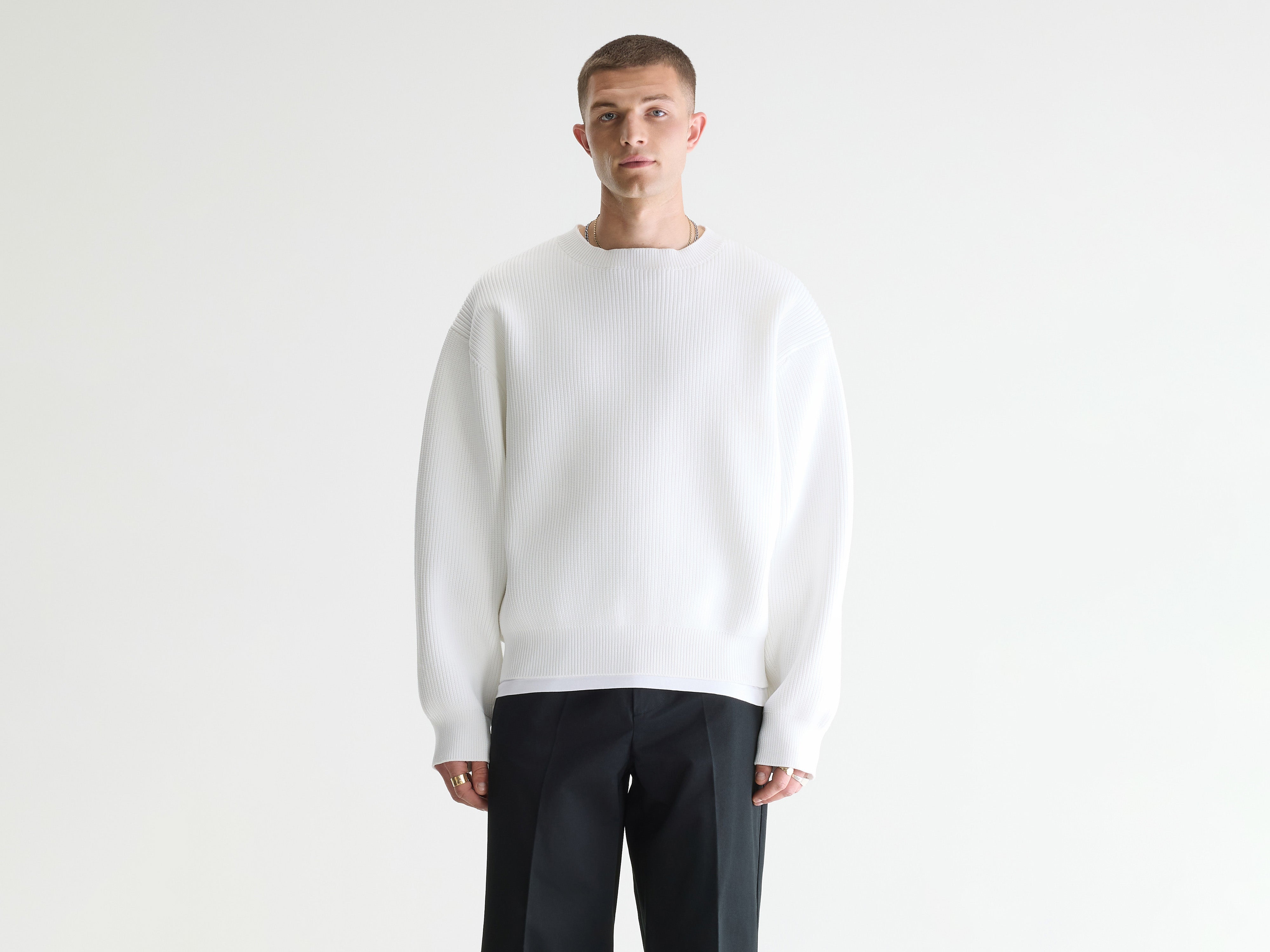 Alyes structured sweater (261 / M / WHITE)