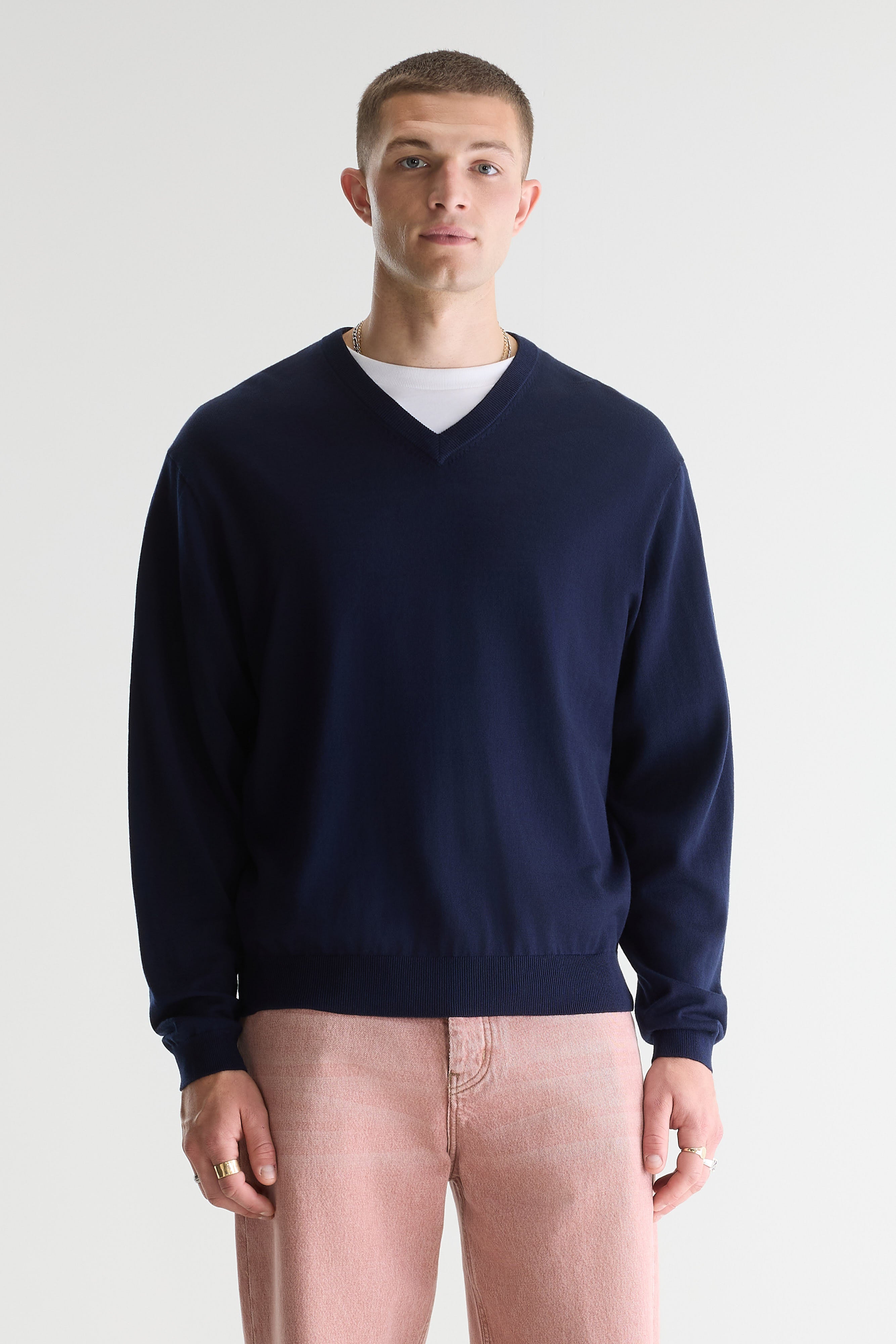 Dilwy v-neck sweater (261 / M / NAVY)