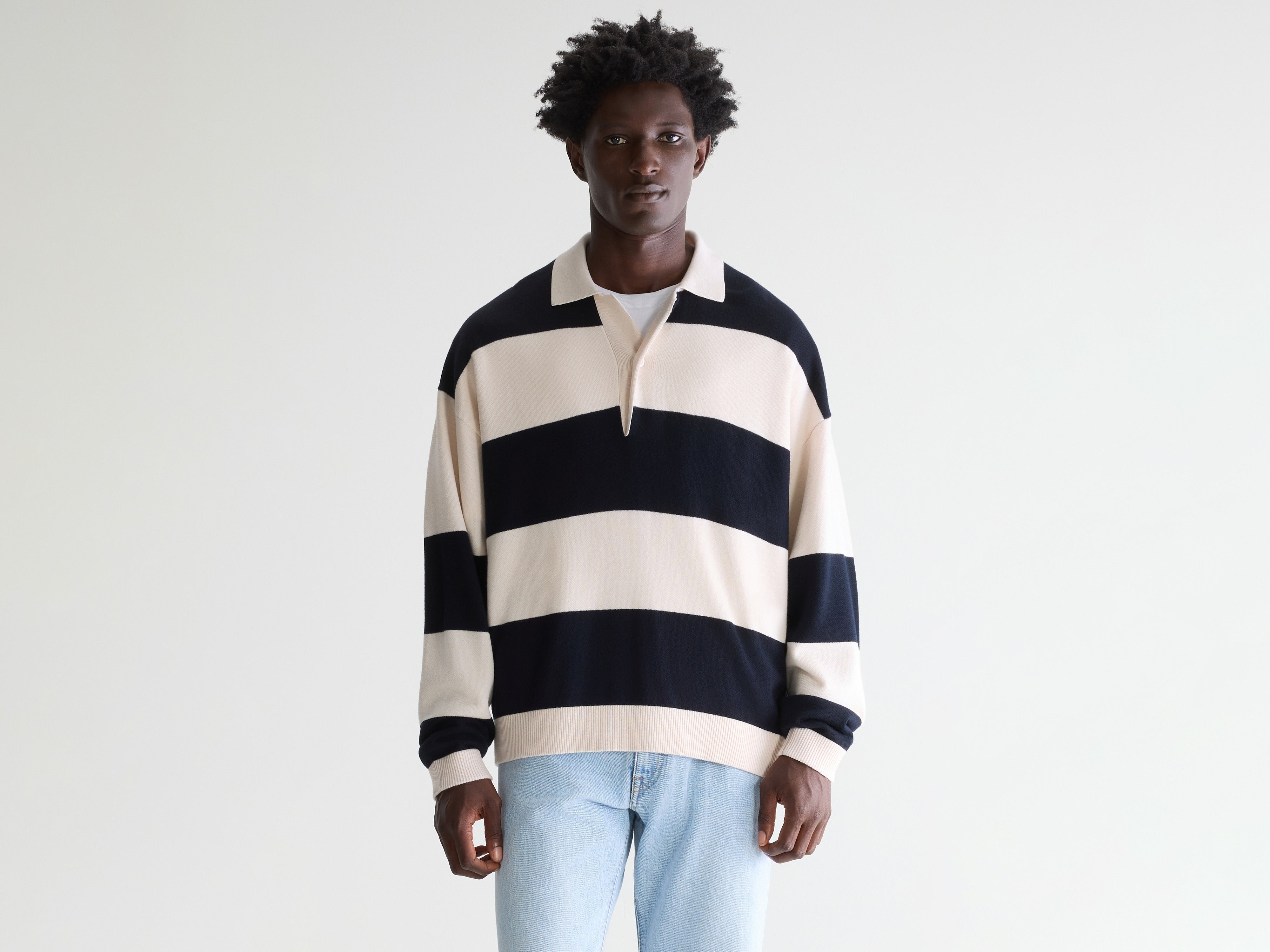 Siaze striped polo (261 / M / STRIPE A)