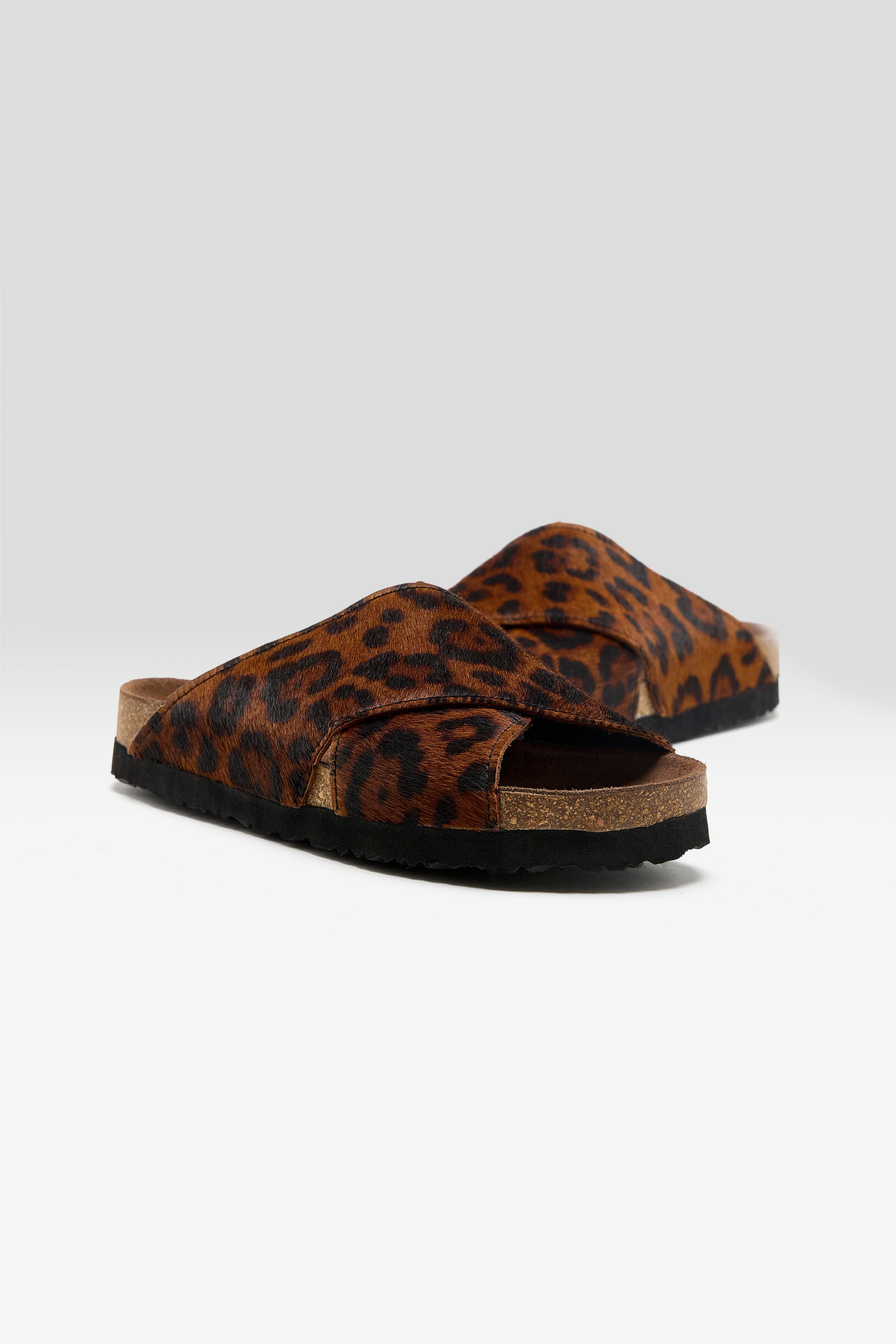 Cheetah Ponyhaar Kruissandalen (261 / W / BROWN)