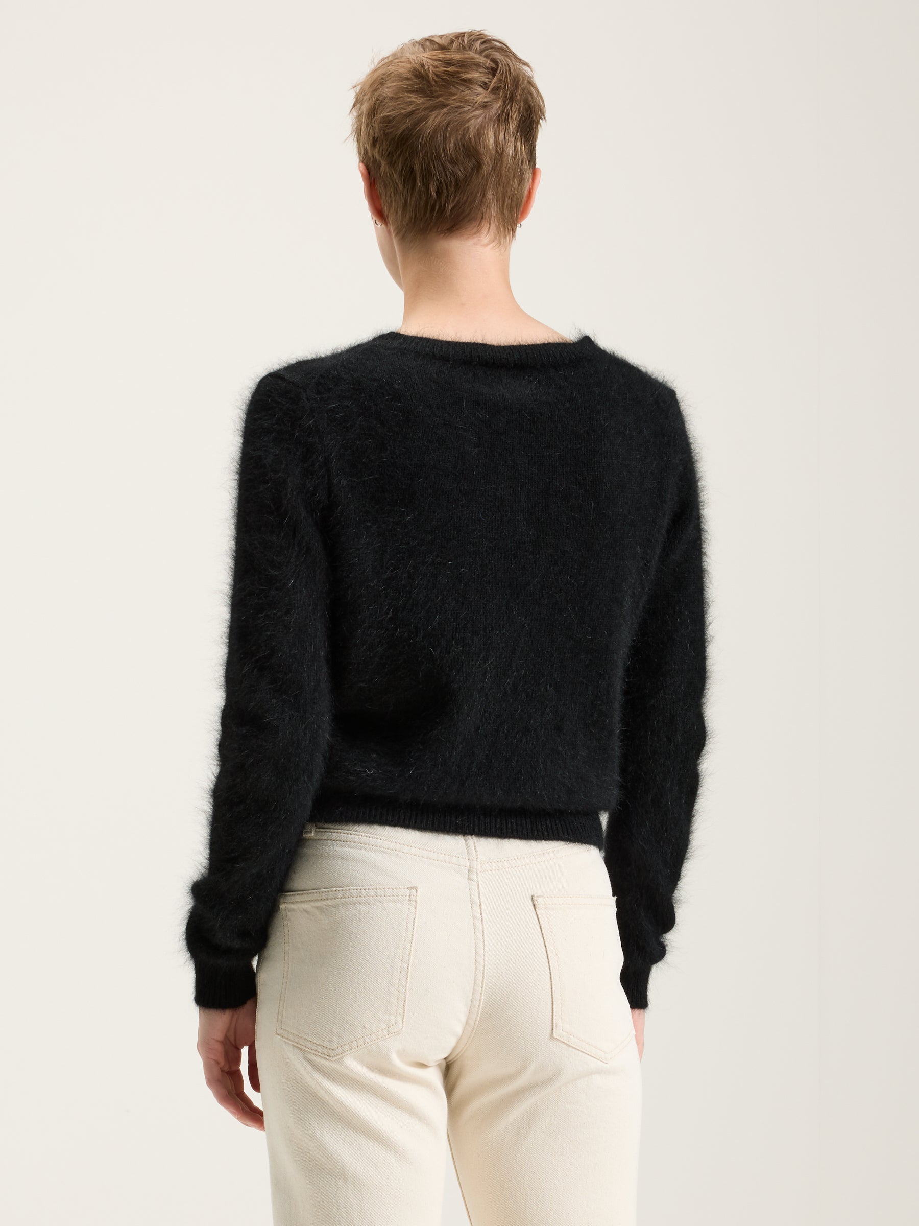 Datti angora-blend sweater (242 / W / OFF BLACK)