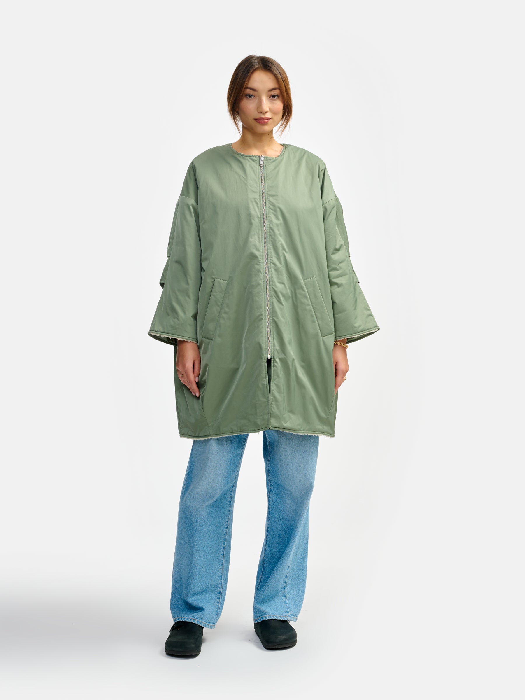 manteau hug (241 / W / EUCALYPTUS)