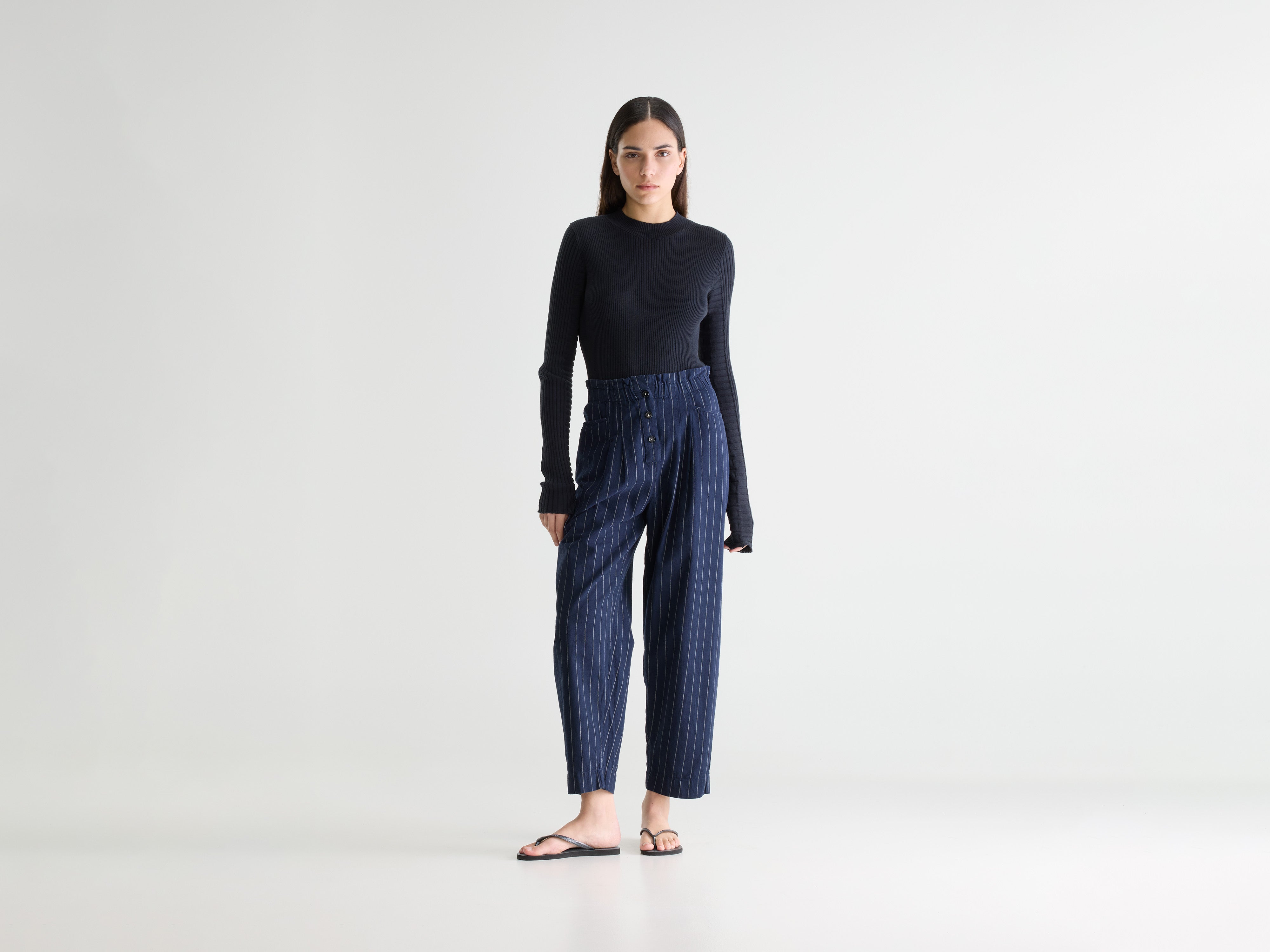 Lilo paperbag trousers (252 / W / STRIPE A)