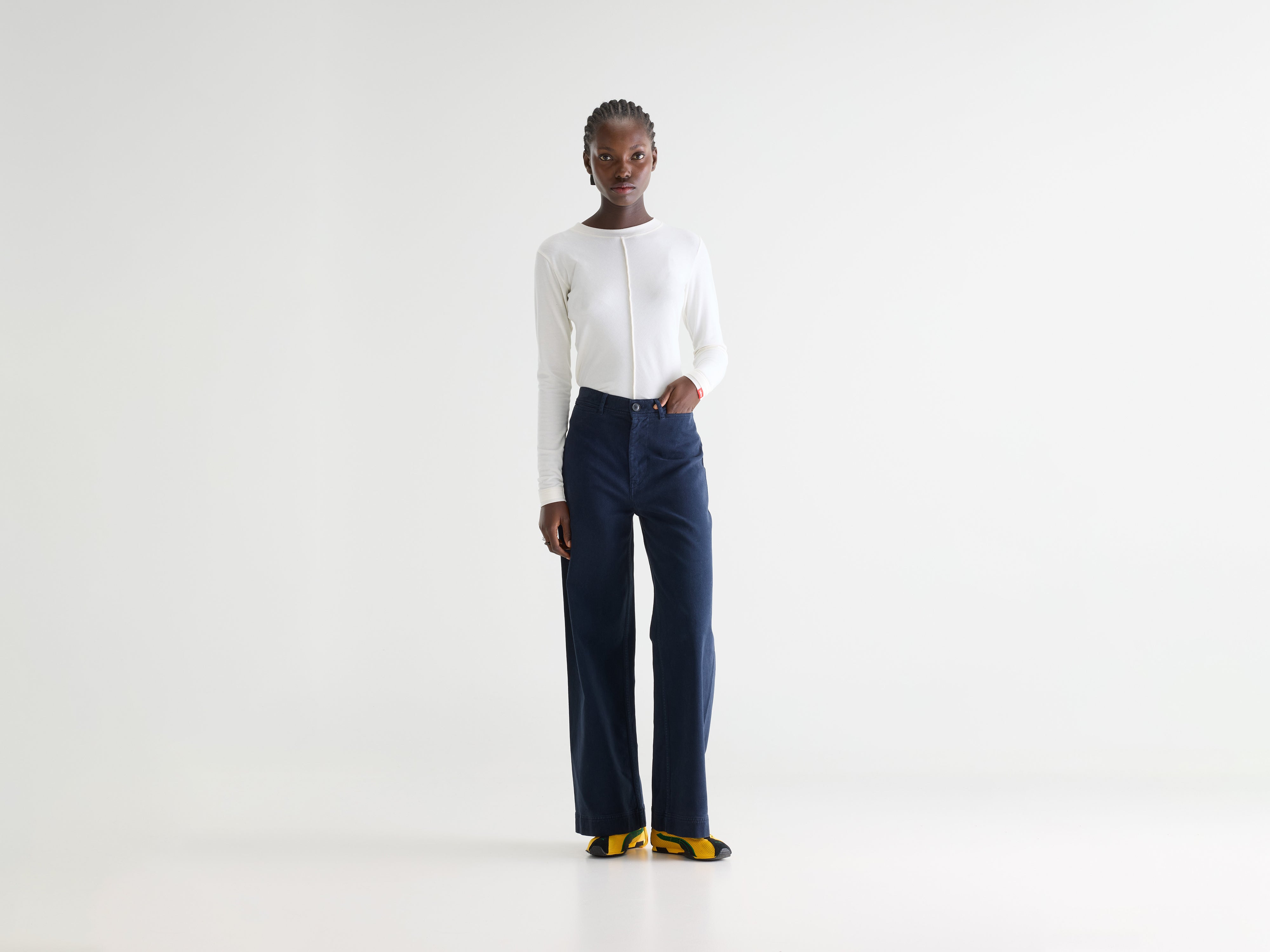 Lottie wide trousers (252 / W / NAVY)