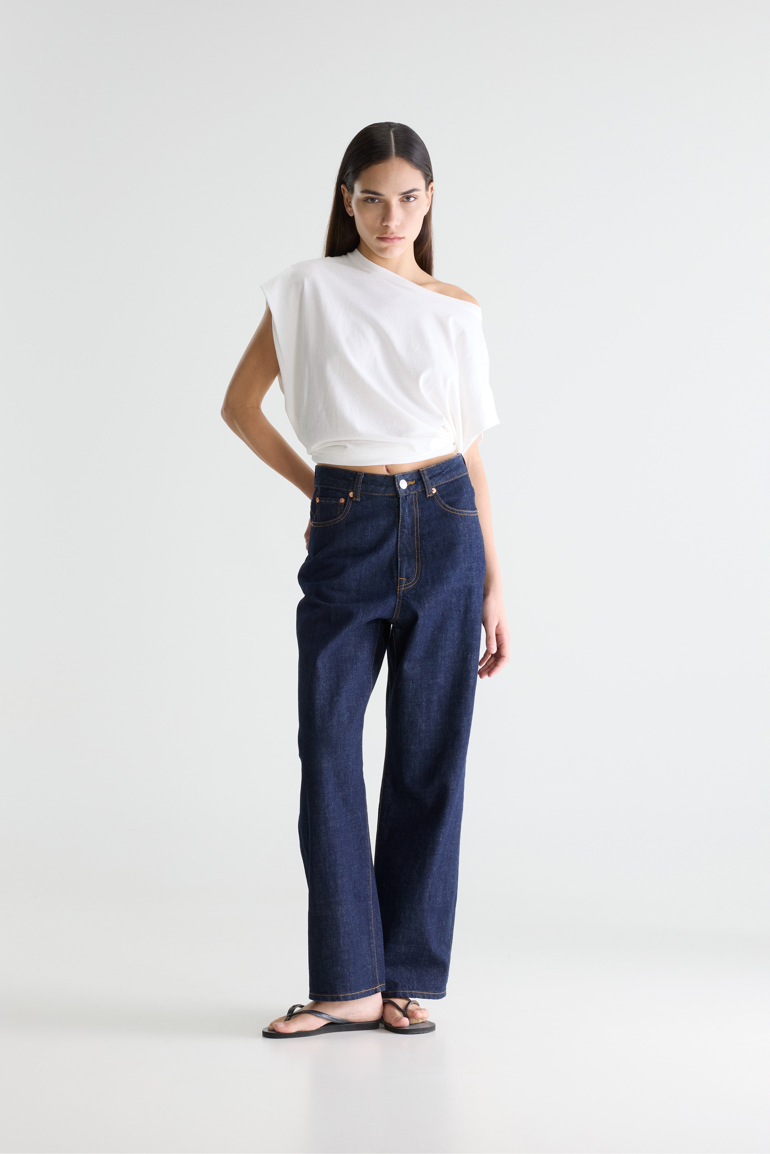 Denim N. 61 Wide Jeans - Blue rinse For Women | Bellerose