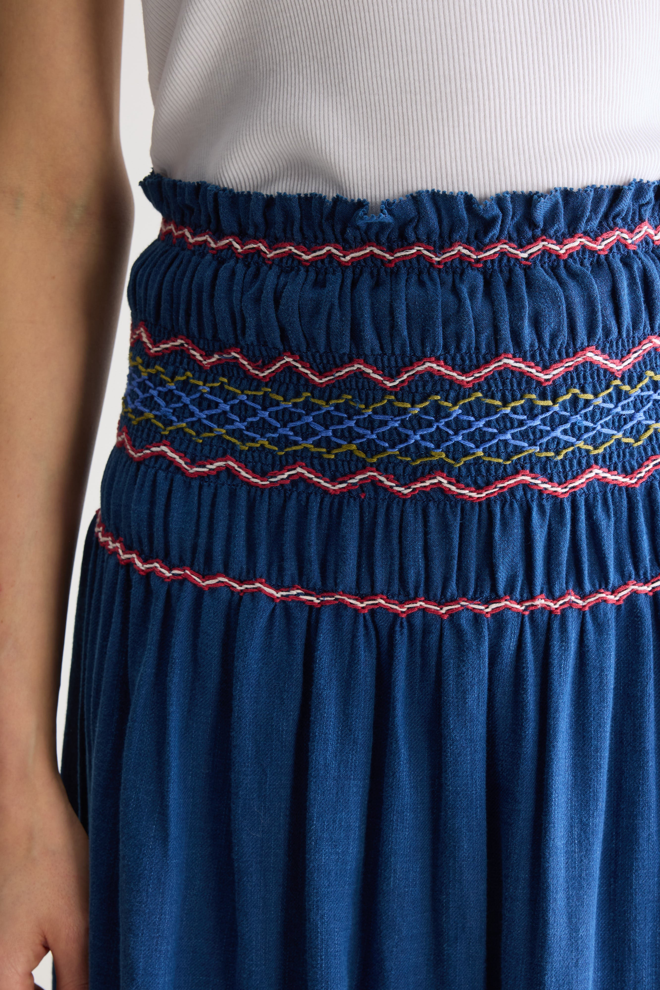 Cayenne long skirt (251 / W / INDIGO)
