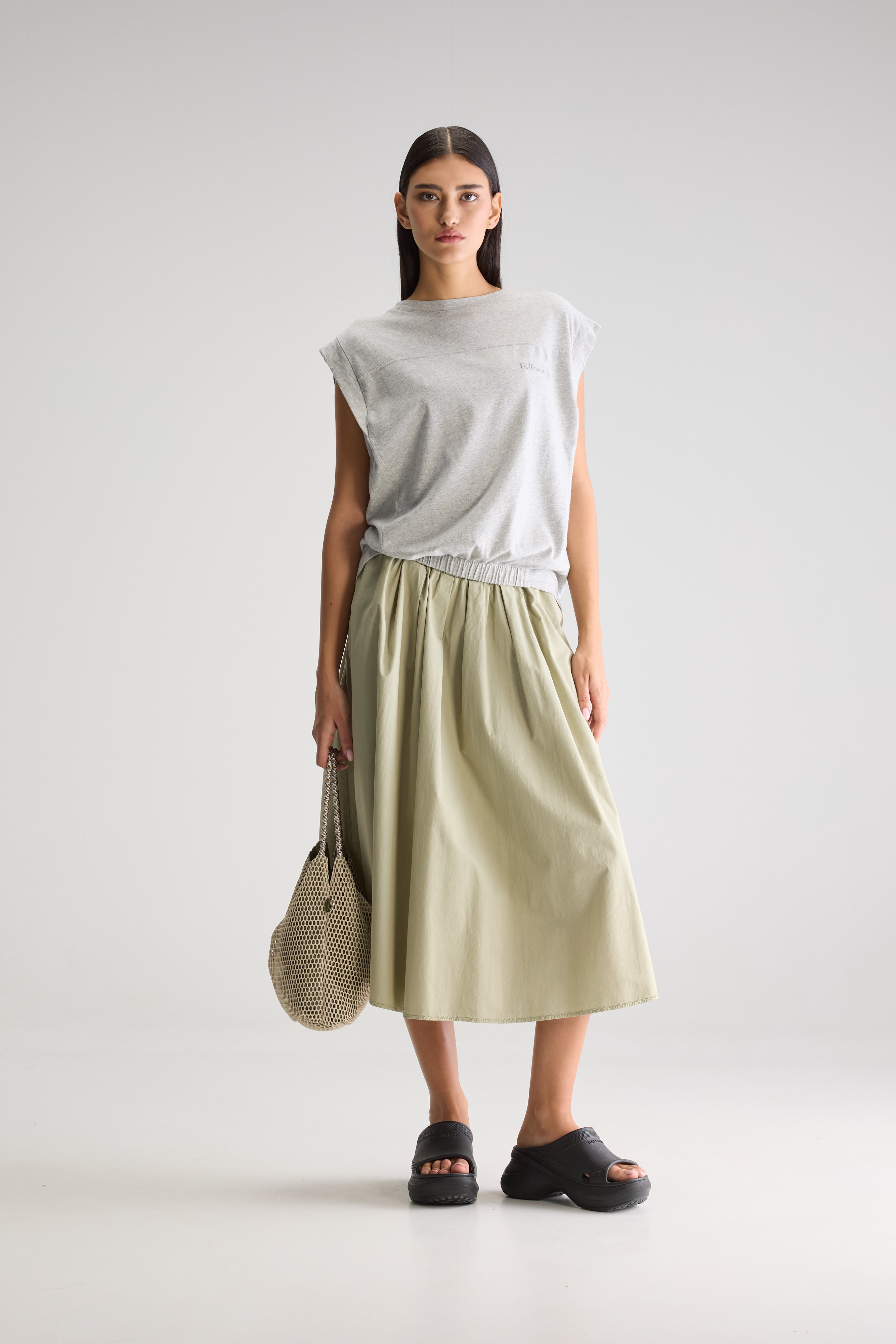 Woogie midi a-line skirt (251 / W / CARDAMOM)