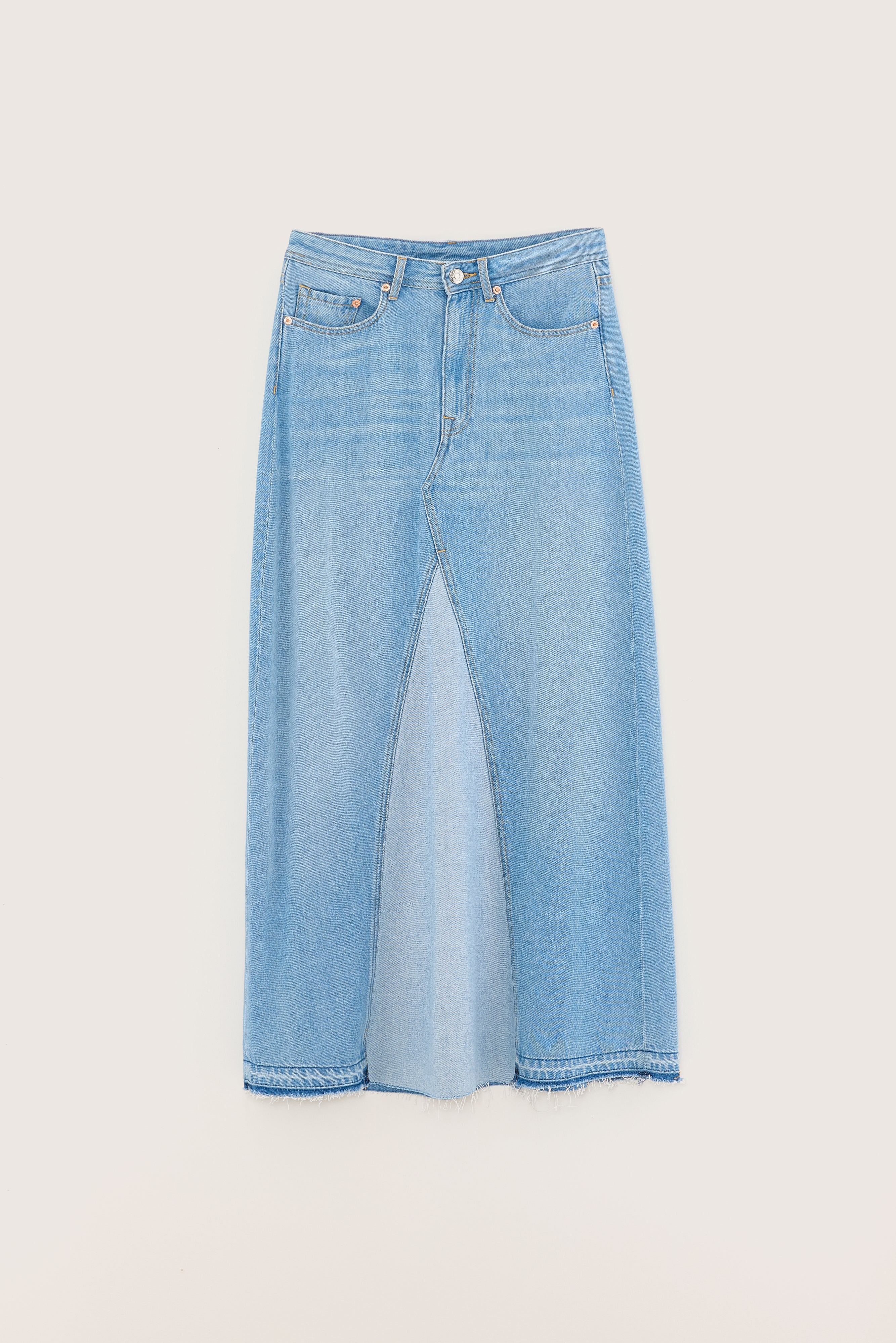 Jupe longue en denim Pria (251 / W / VINTAGE LT BLUE)