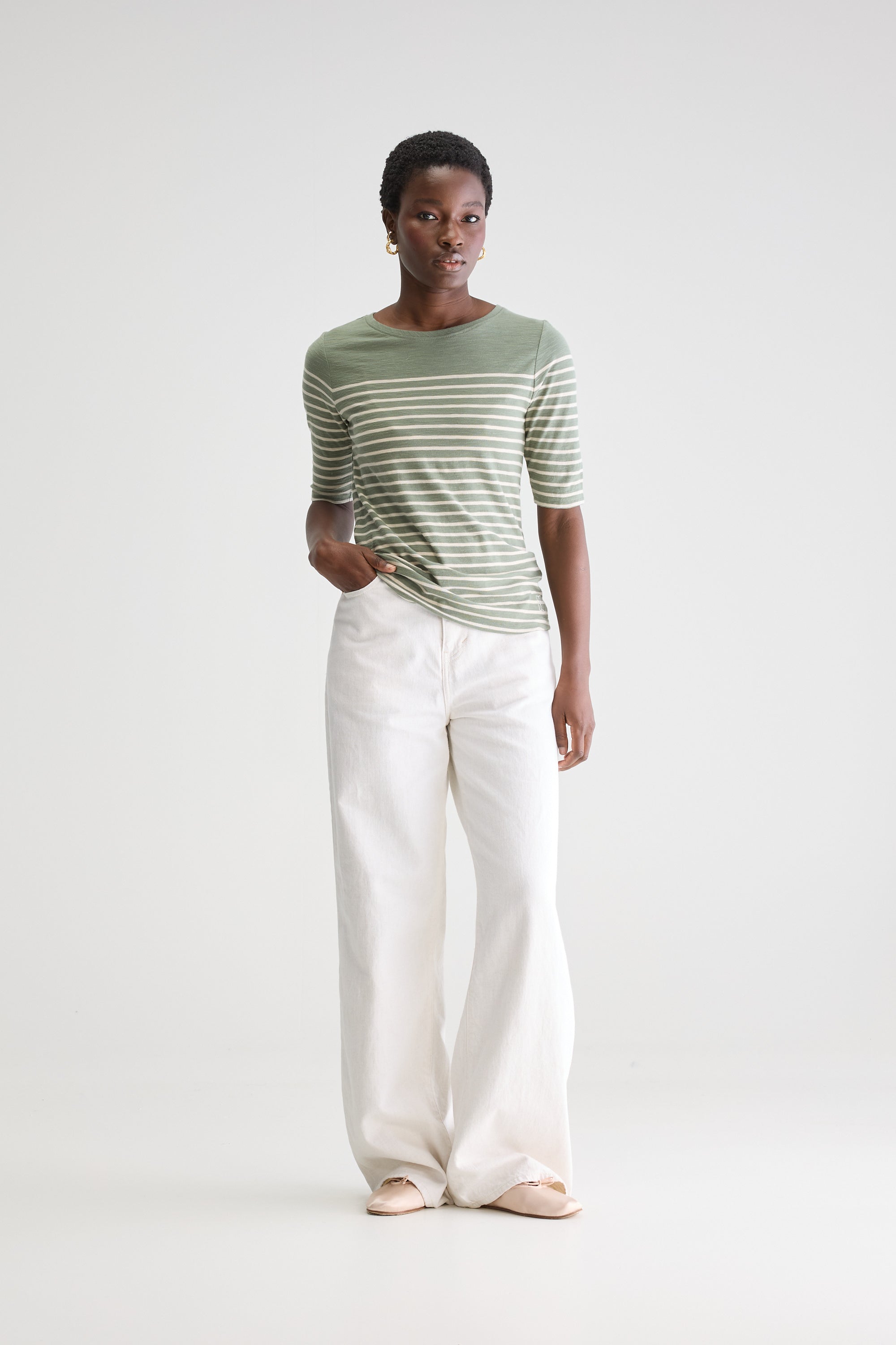 Mias slim fit t-shirt (251 / W / STRIPE B)