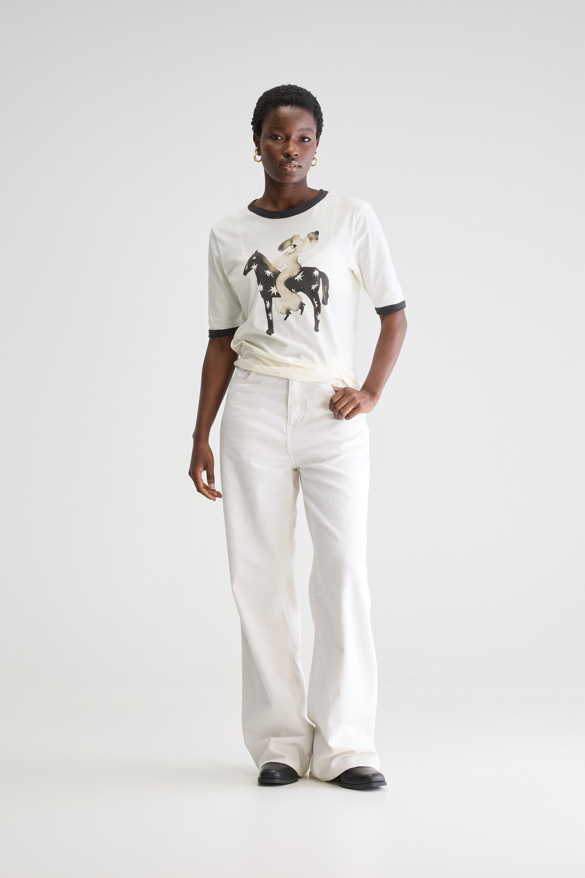 Cosmos slim t-shirt (251 / W / ECRU)