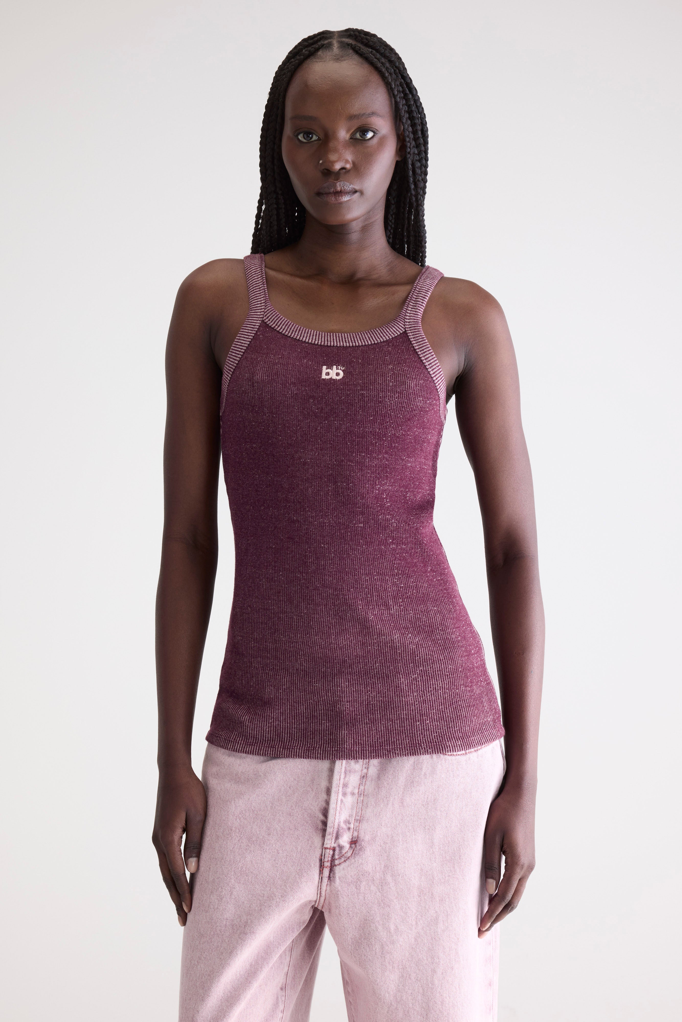 Celey Slim Tank Top - Cotton candy / Windsor wine For Women | Bellerose