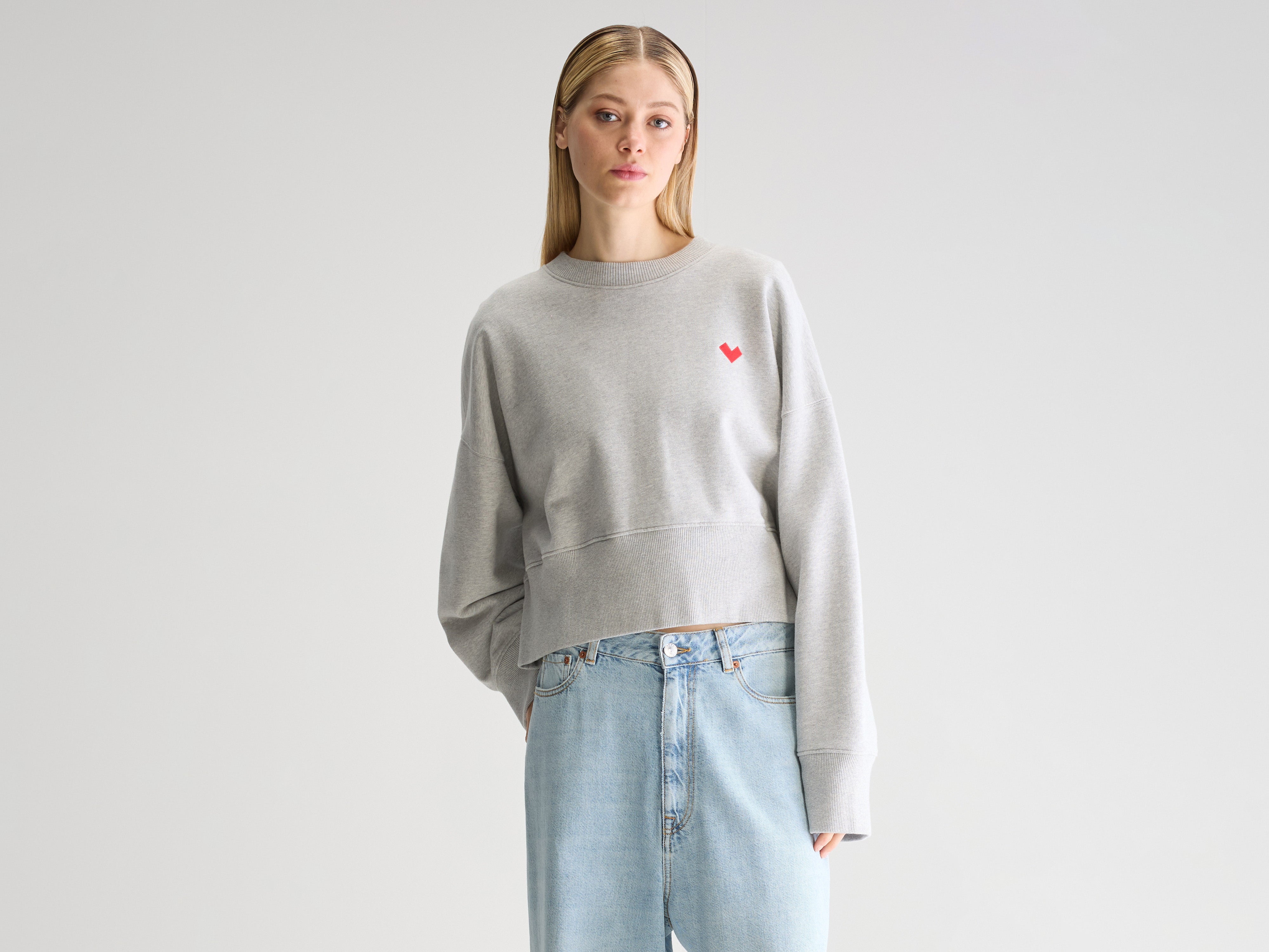 Sweatshirt col rond Slenni (251 / W / H. GREY)