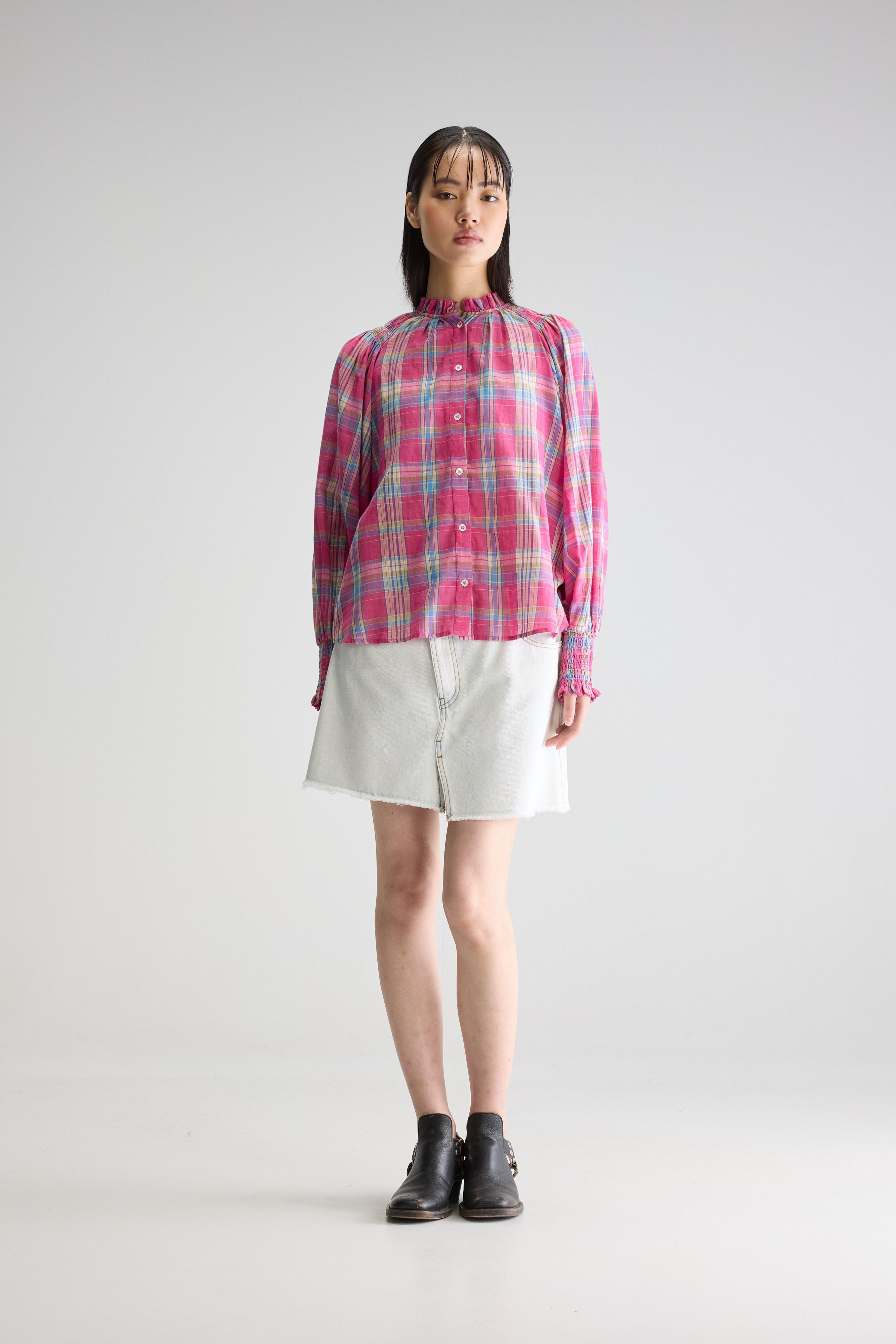 Cassis regular blouse (251 / W / CHECK A)
