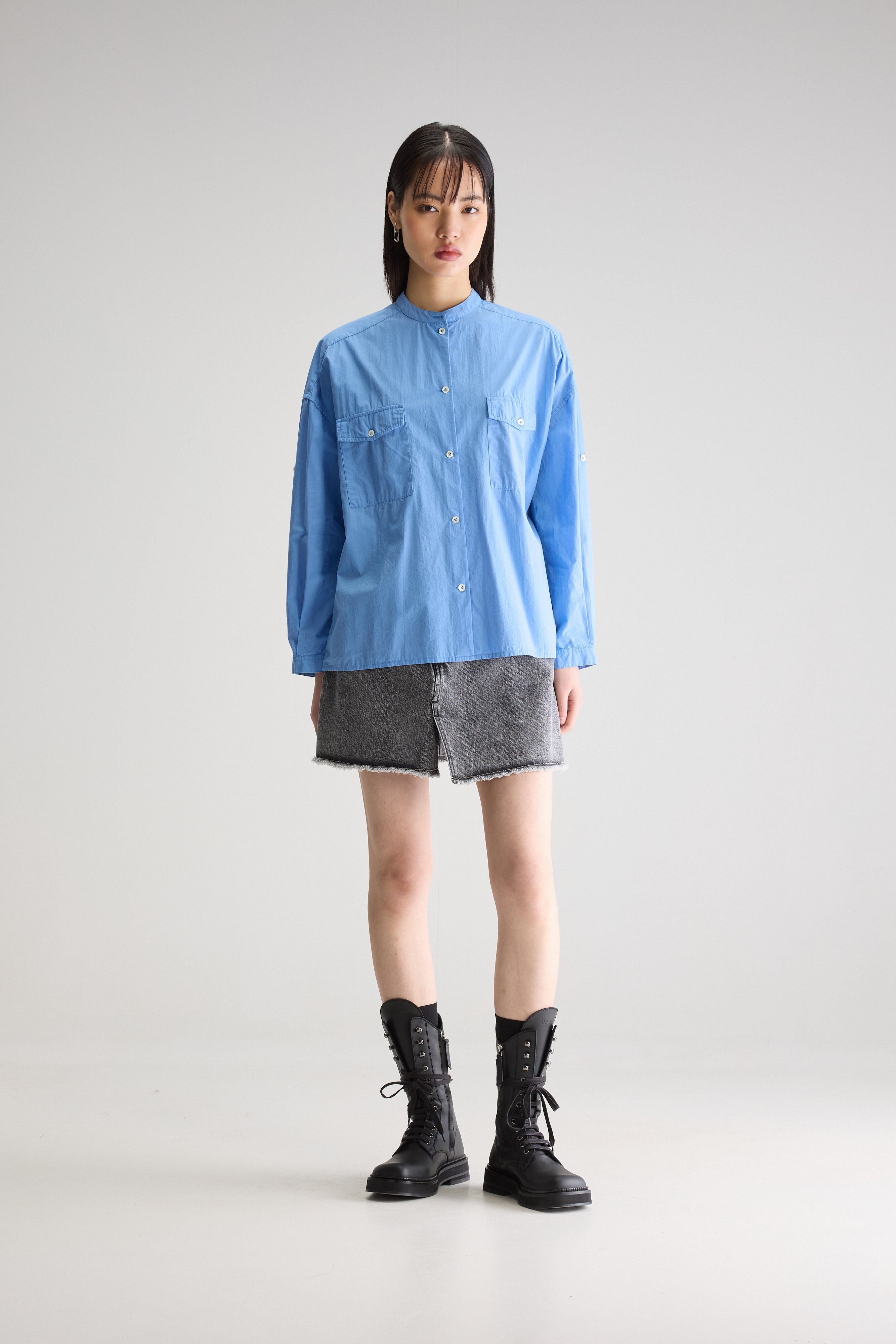 Ketty poplin shirt (251 / W / BLUE SHIRT)
