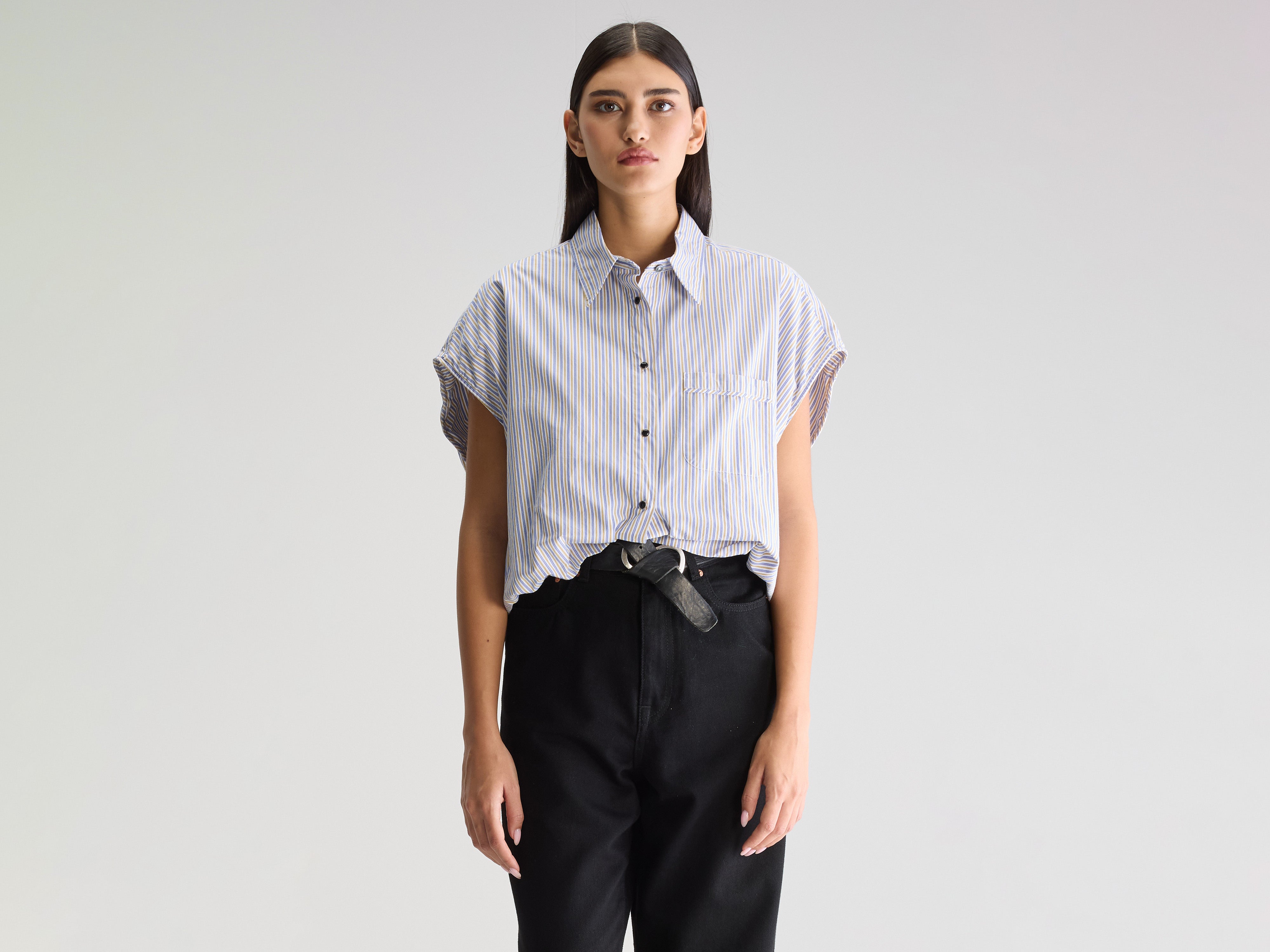 Chemise cropped Greg (251 / W / STRIPE Q)