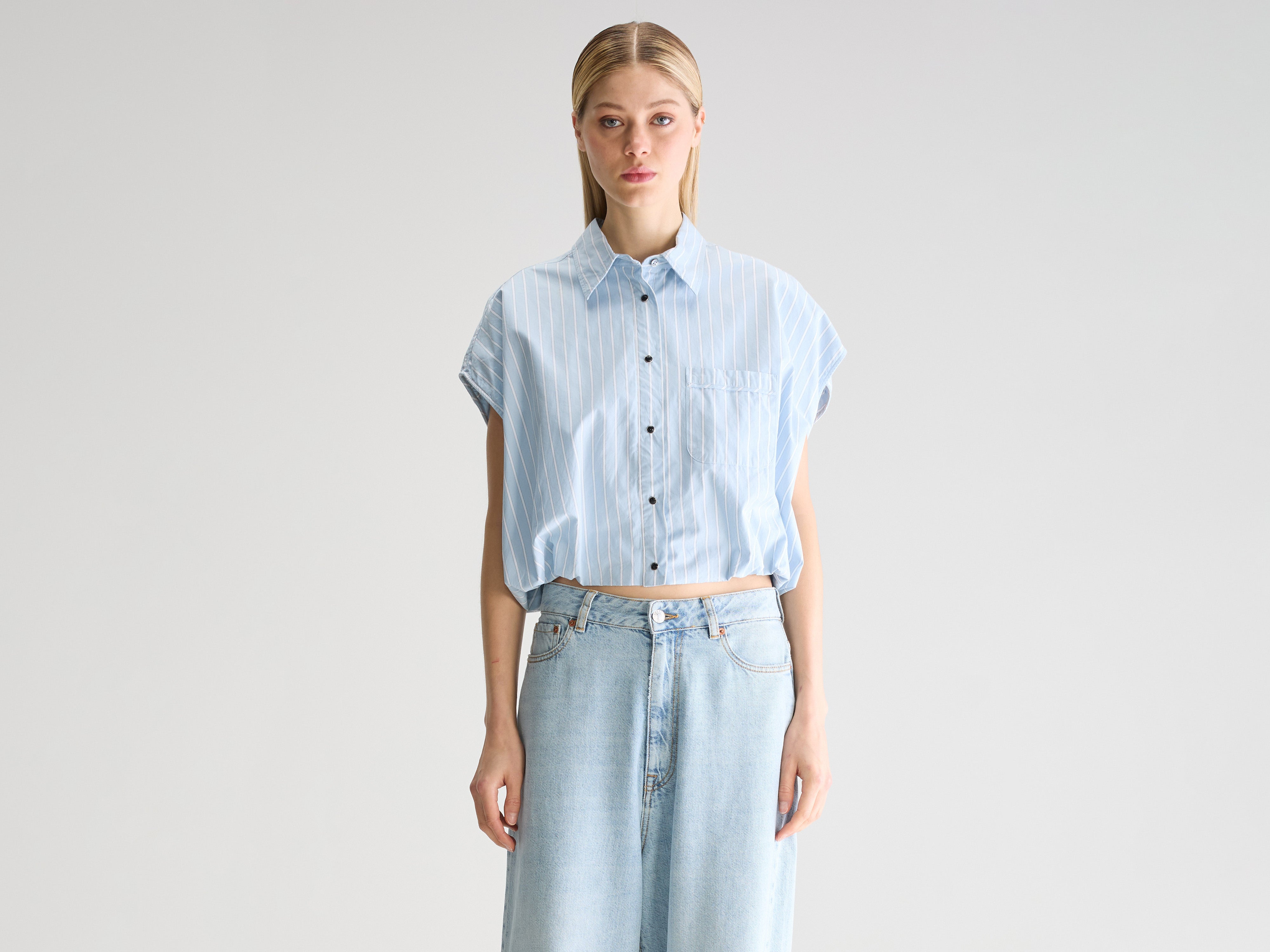 Chemise cropped Greg (251 / W / STRIPE R)