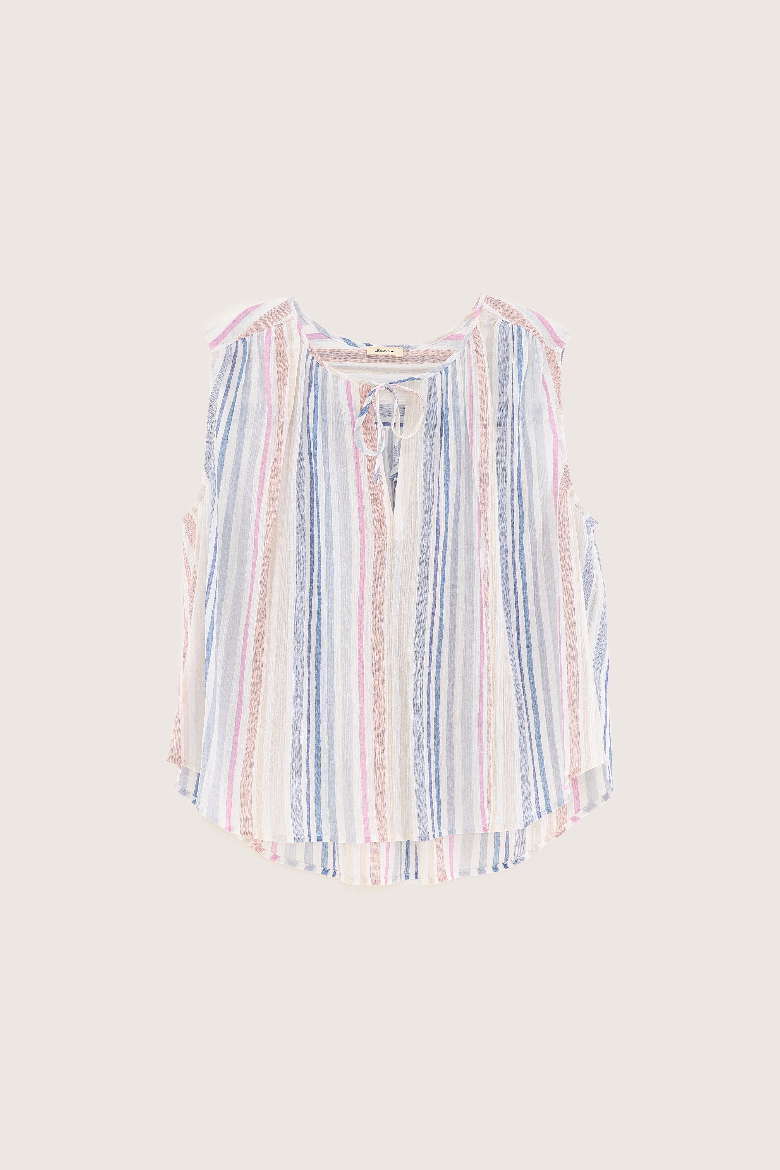 Halison sleeveless blouse (251 / W / STRIPE B)