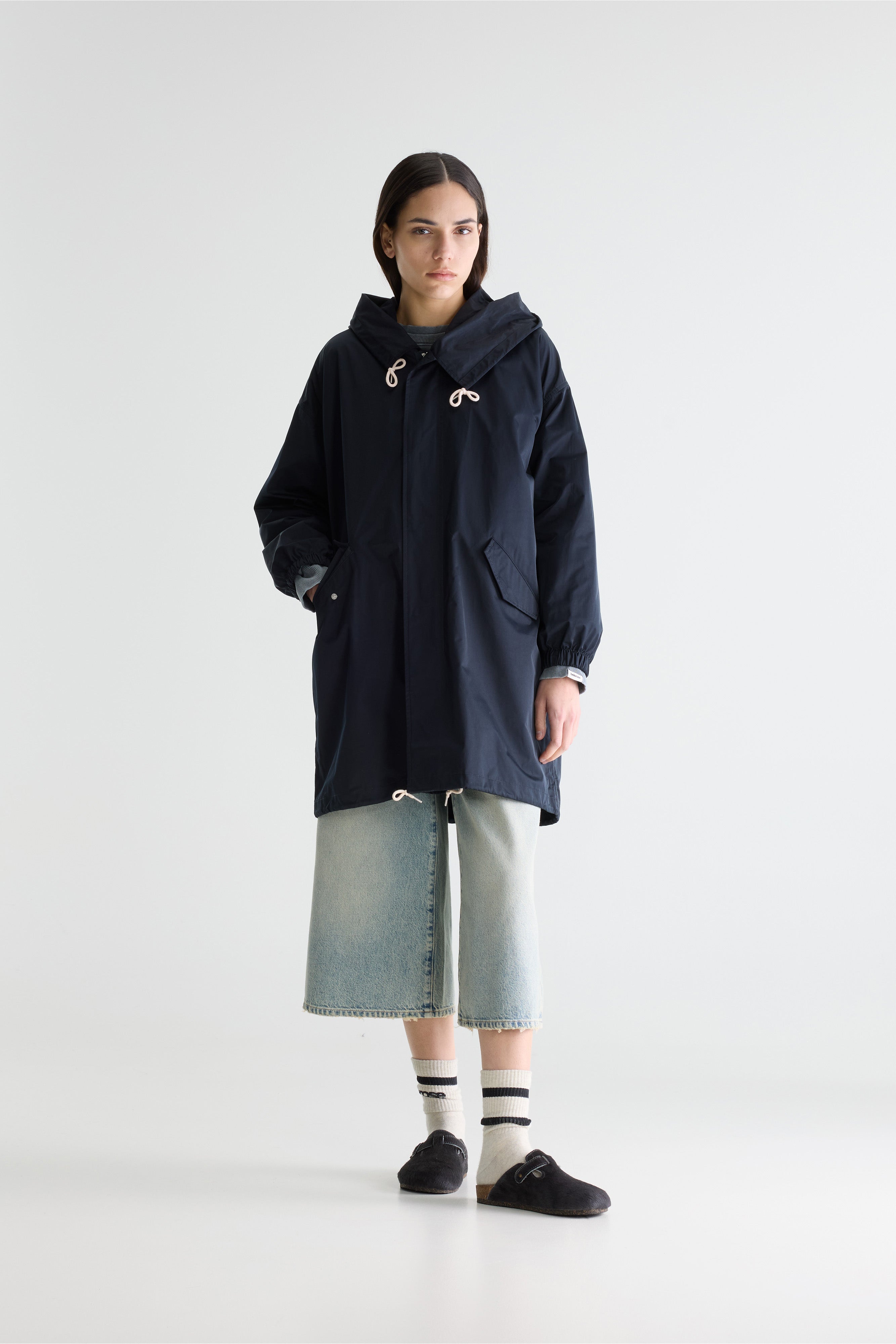 Laos Hooded Parka - Navy For Women | Bellerose