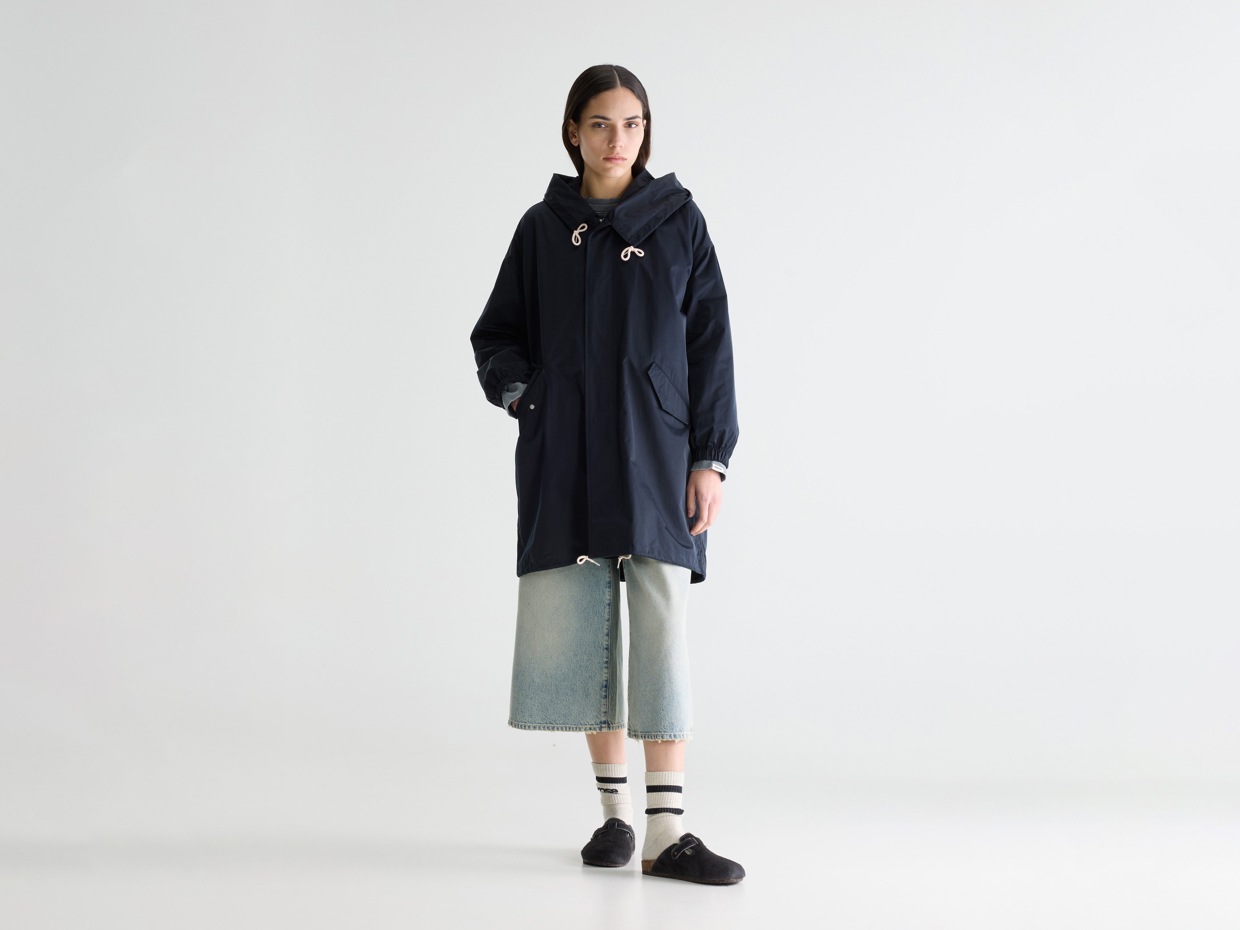 Laos hooded parka (242 / W / NAVY)