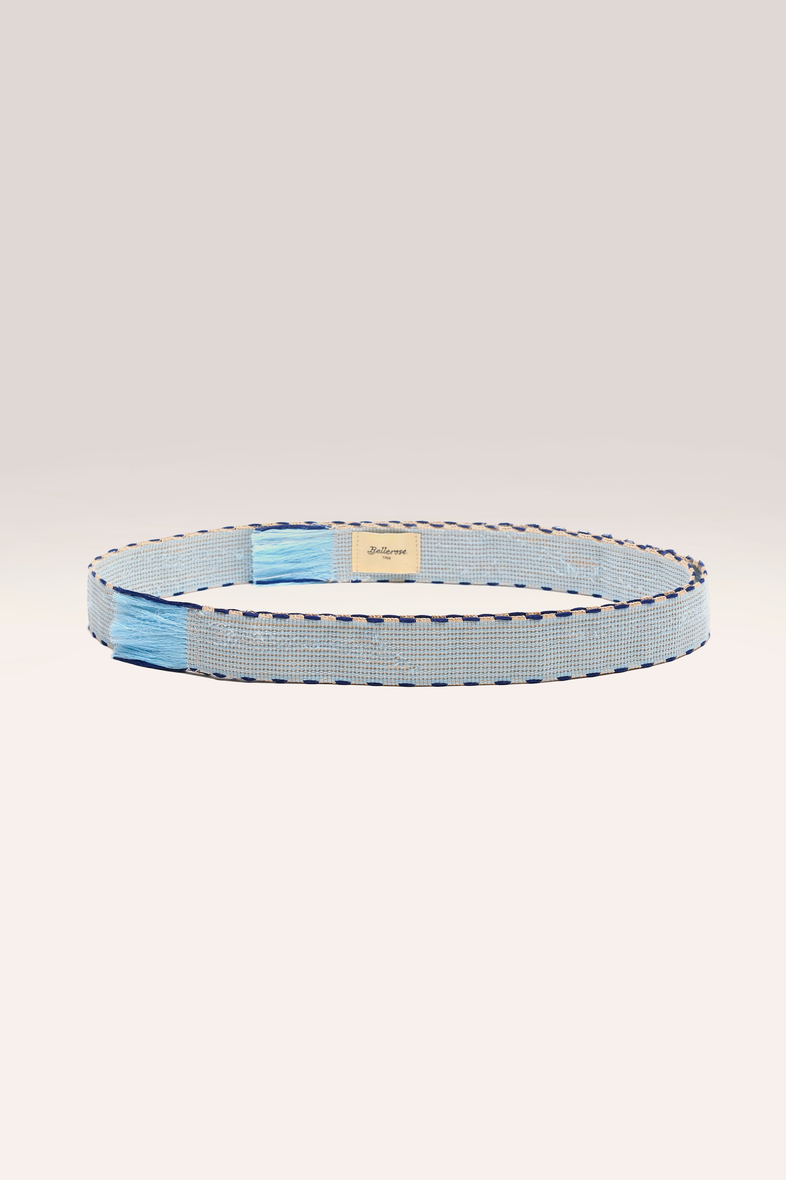 Vlora Ethnic-style Belt - Cement / Ink / White For Women | Bellerose