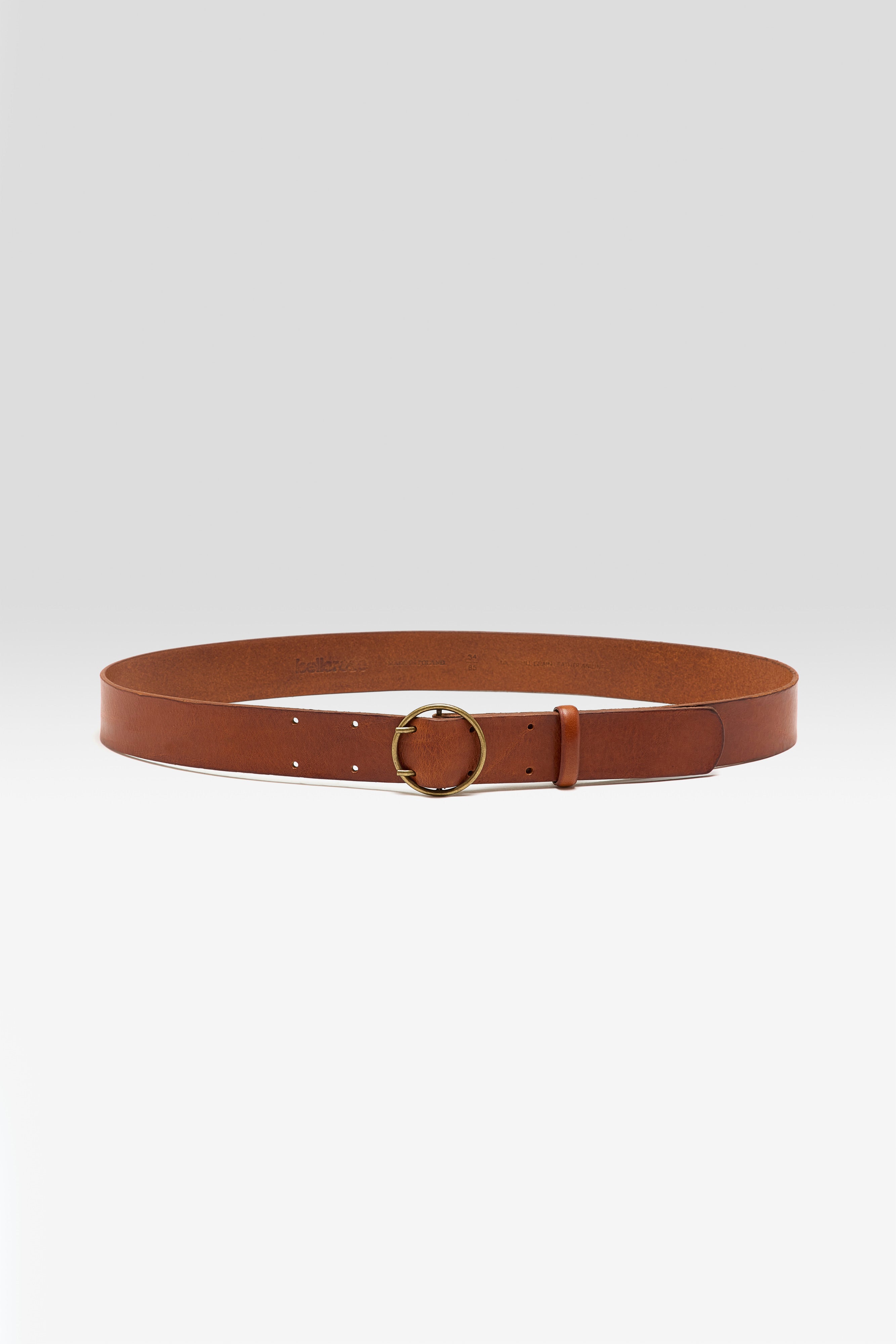 Selya Leather Belt - Cognac For Women | Bellerose
