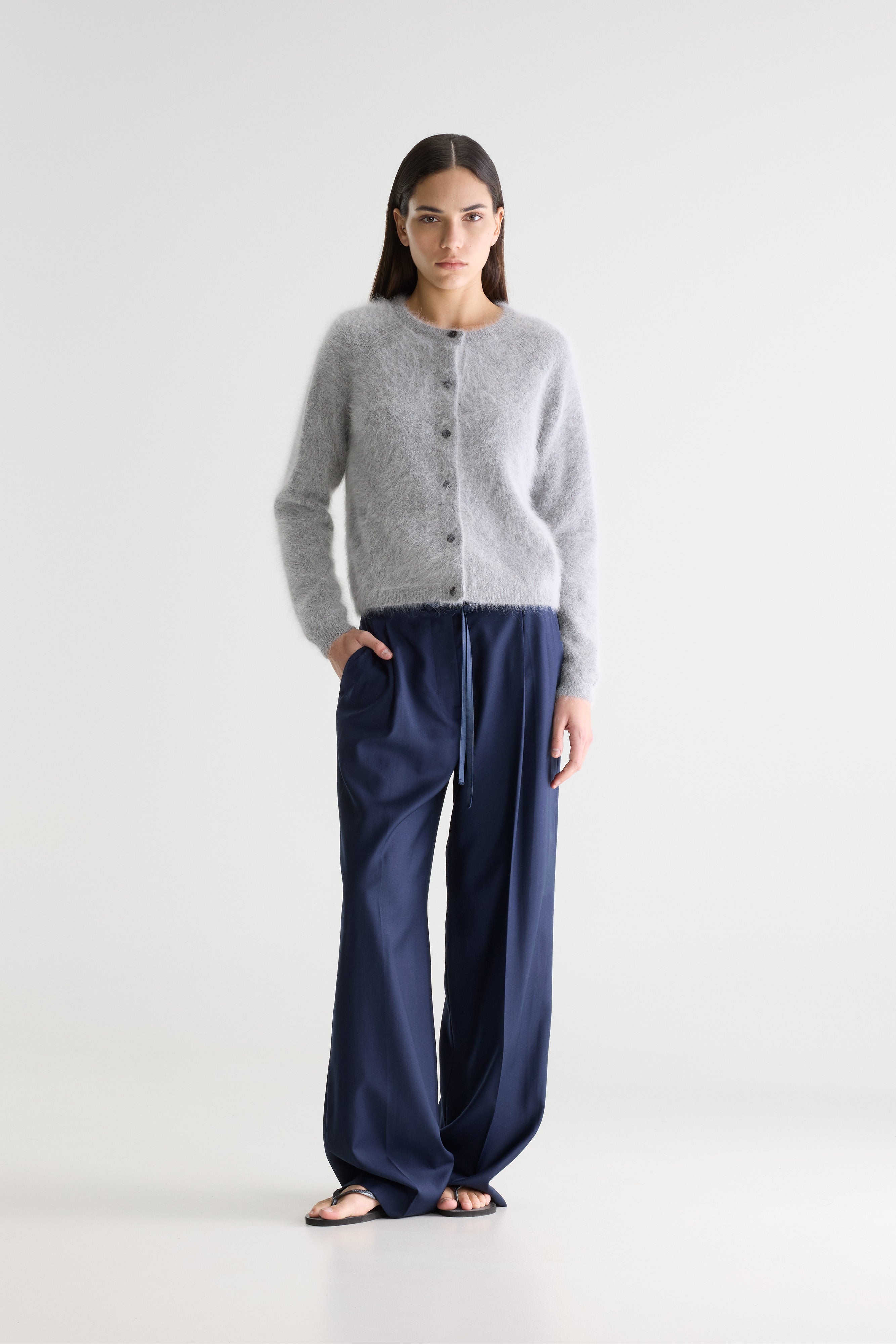 Datair Angora-blend Cardigan - H. grey For Women | Bellerose