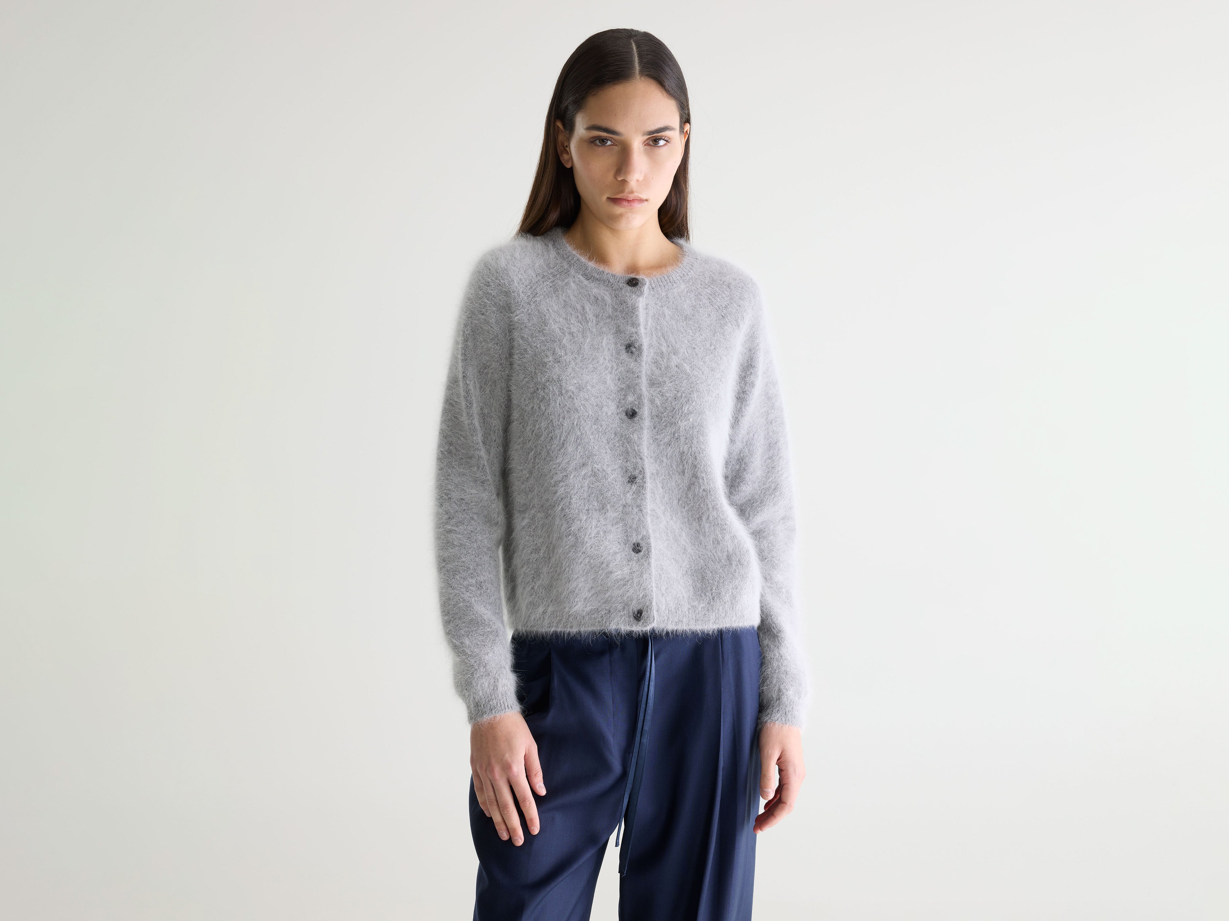 Datair angora-blend cardigan (252 / W / H. GREY)