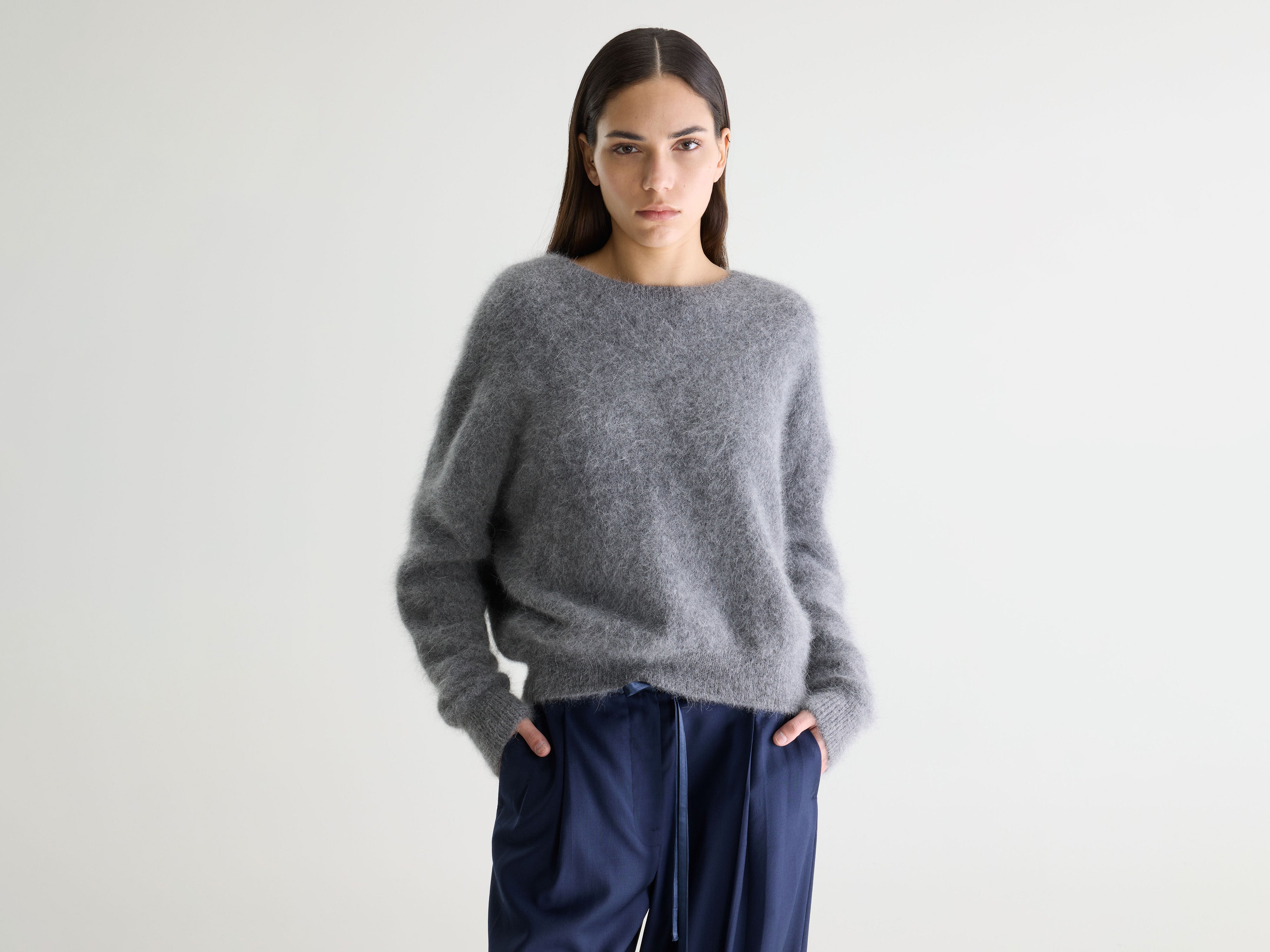 Datus angora-blend sweater (252 / W / MID GREY)