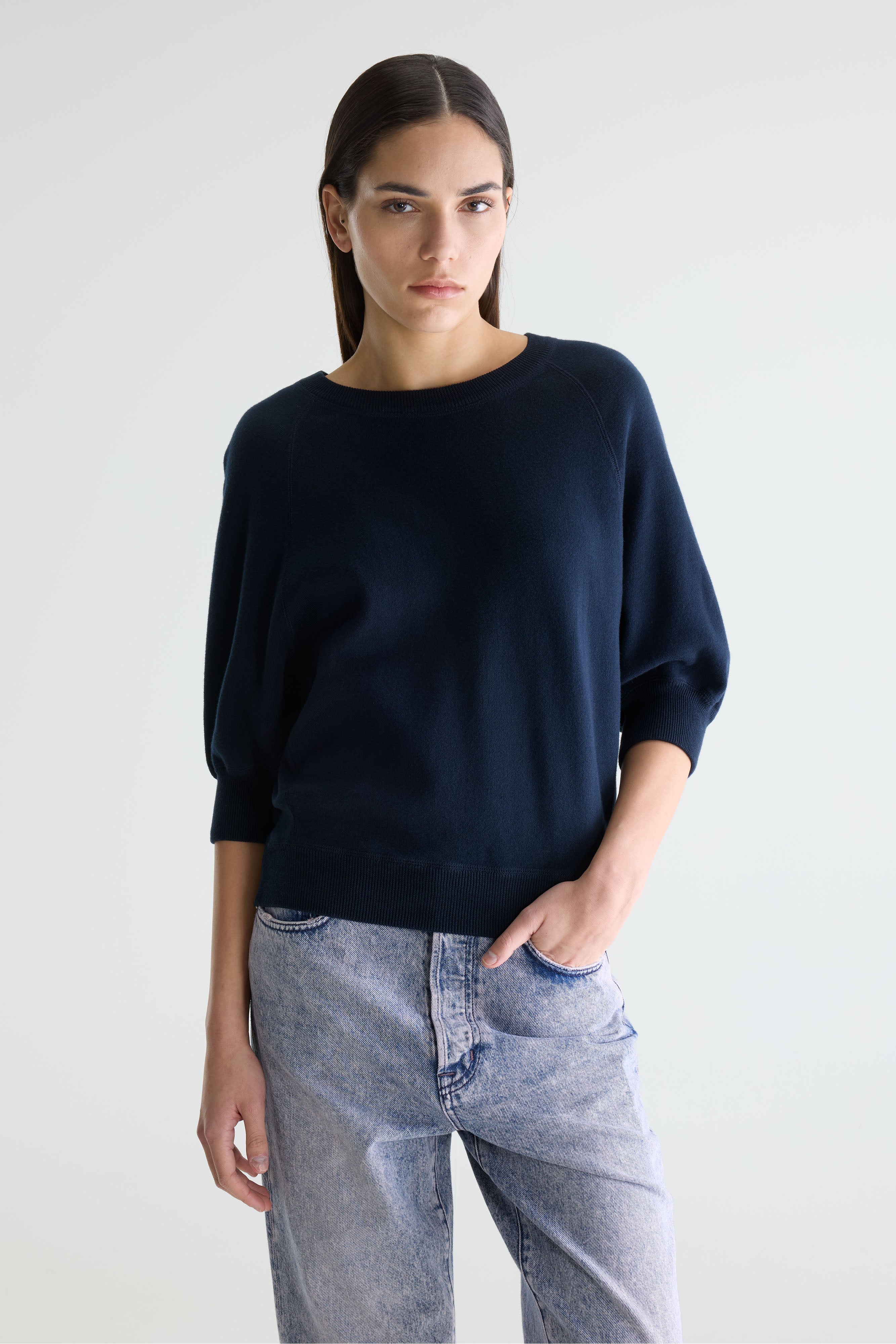 Anglet Crew-neck Sweater - Navy For Women | Bellerose