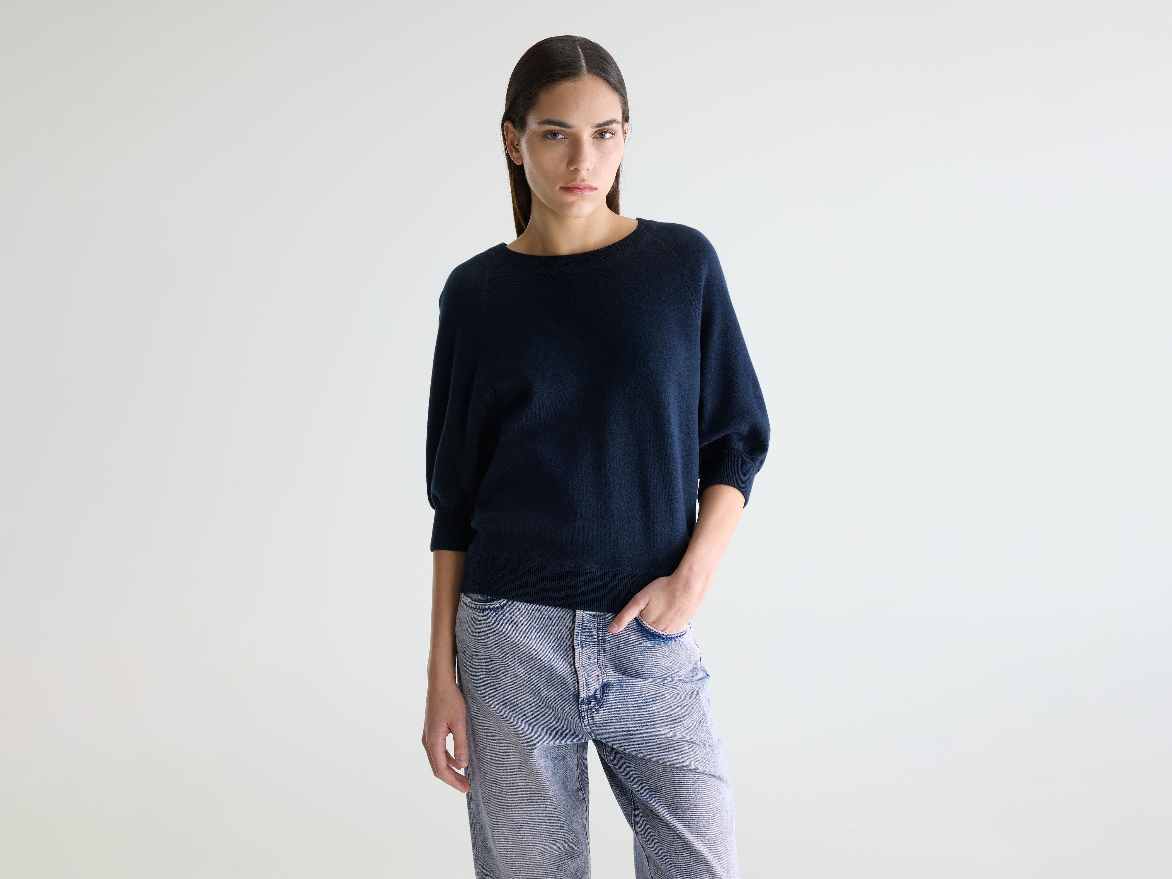 Anglet crew-neck sweater (242 / W / NAVY)