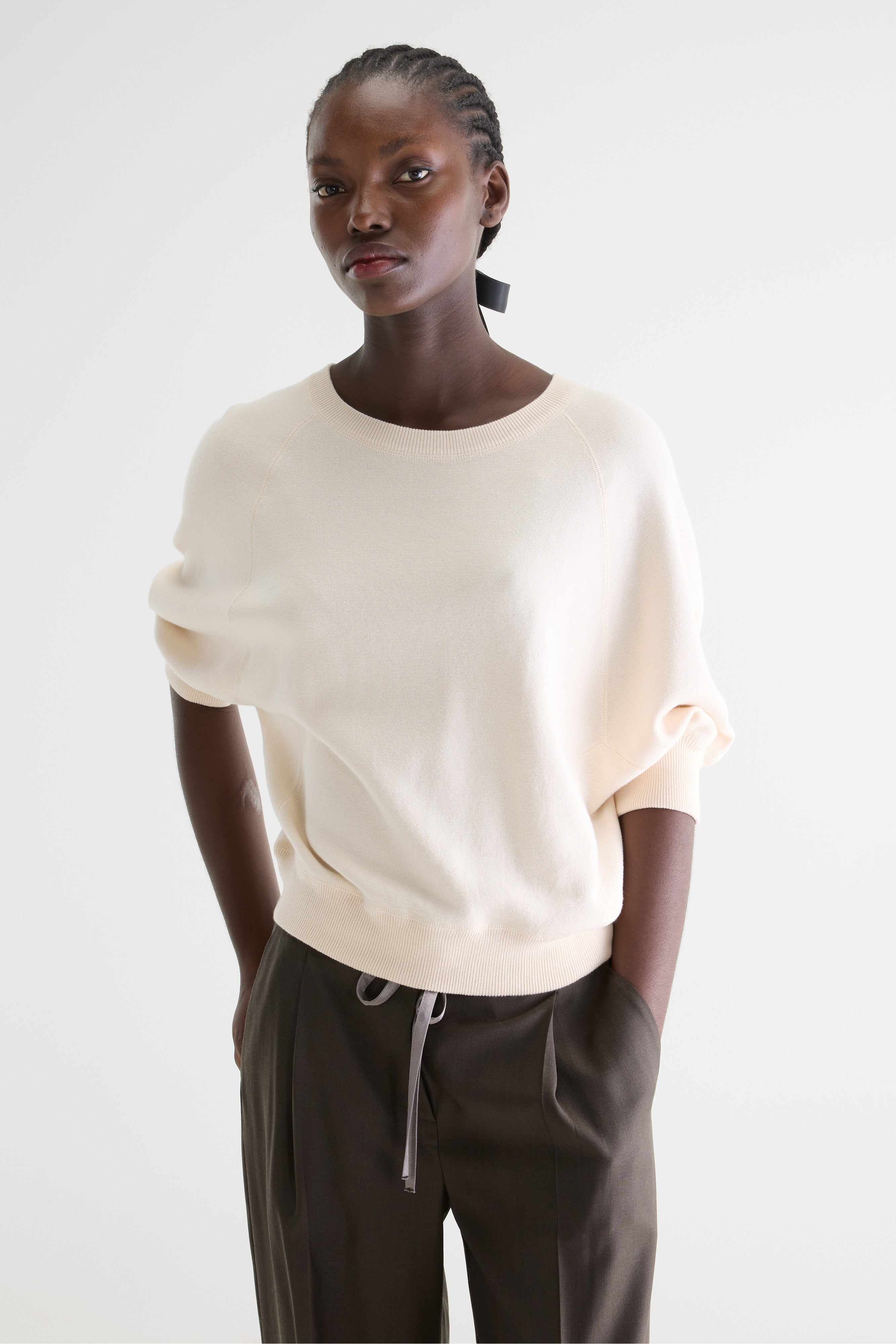 Anglet Crew-neck Sweater - Milky way For Women | Bellerose