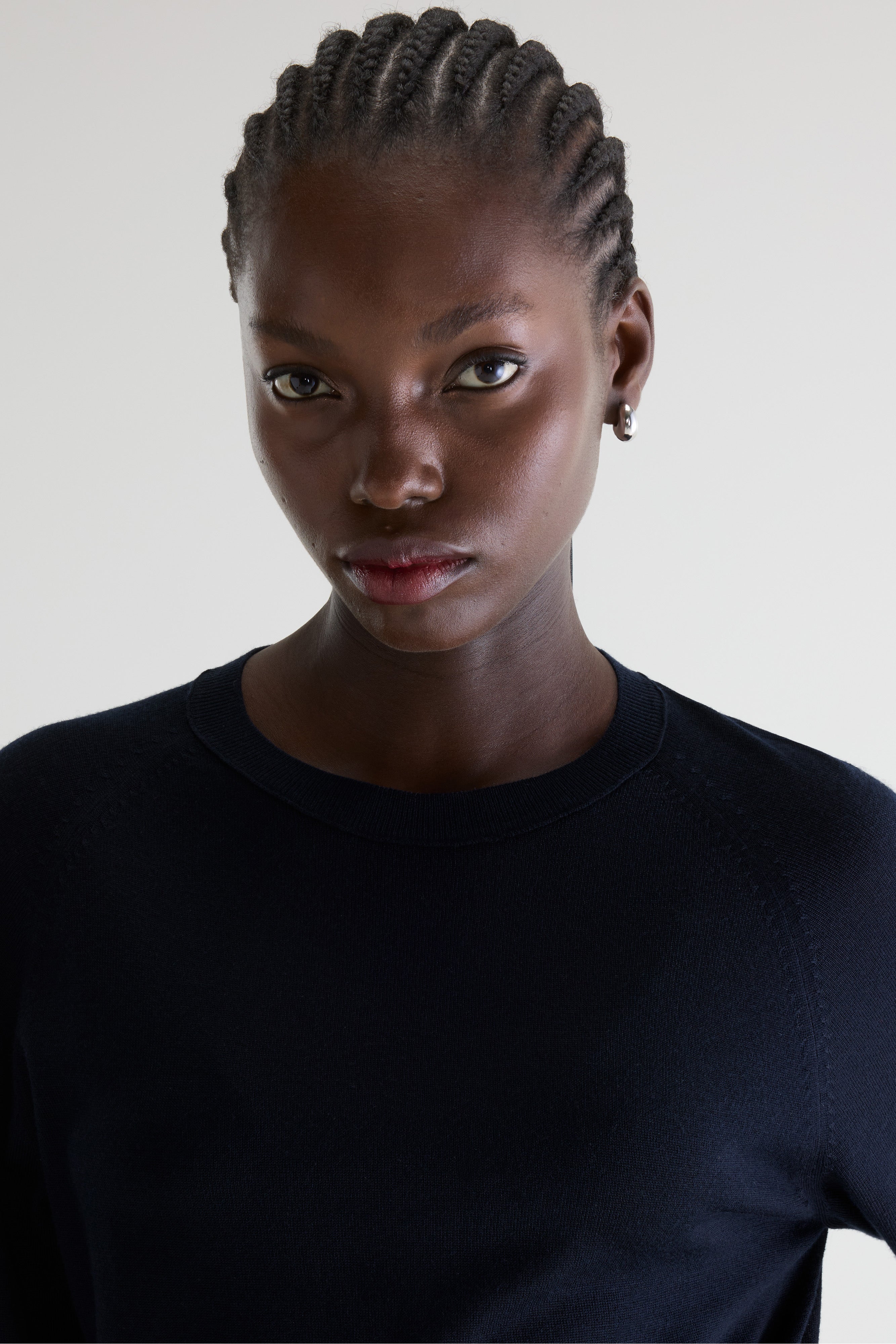Delen classic crewneck sweater (252 / W / NAVY)
