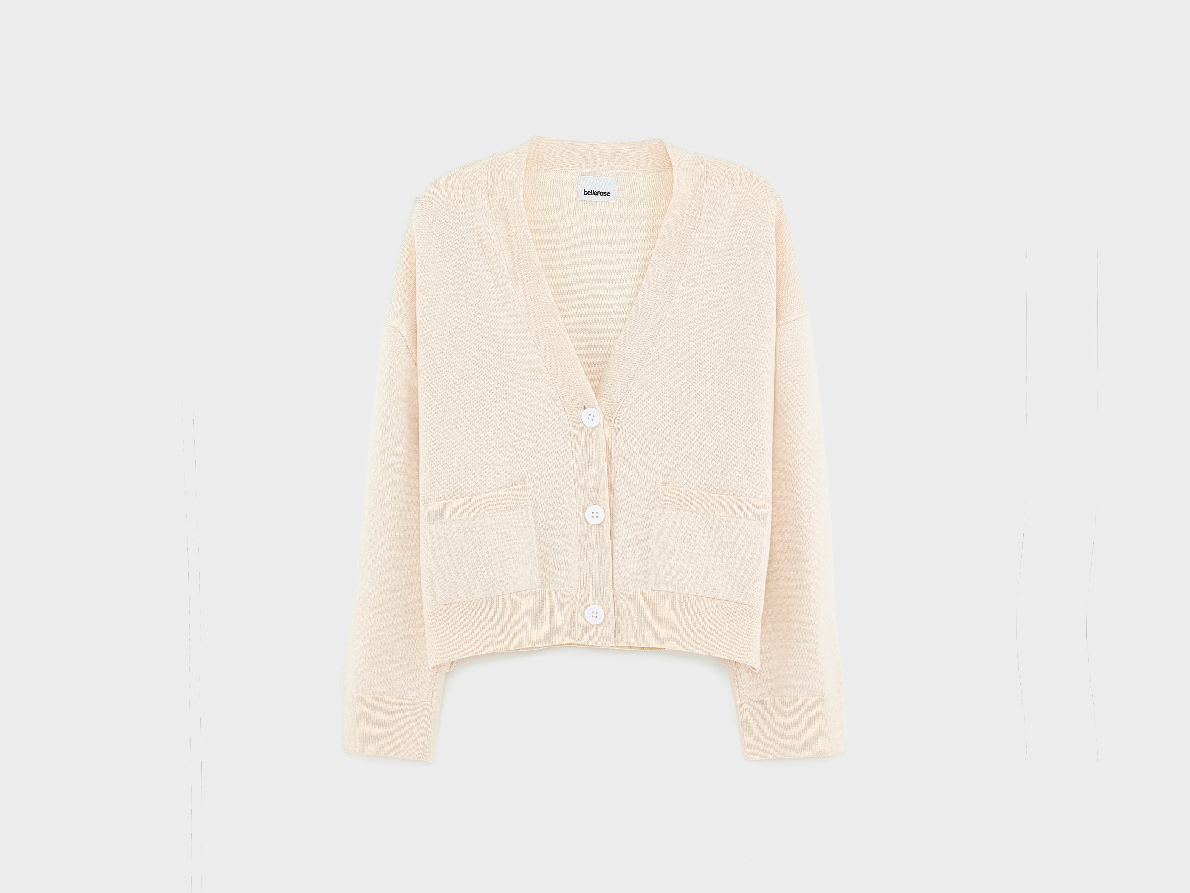Gakkin v-neck cardigan (251 / W / OATMEAL)