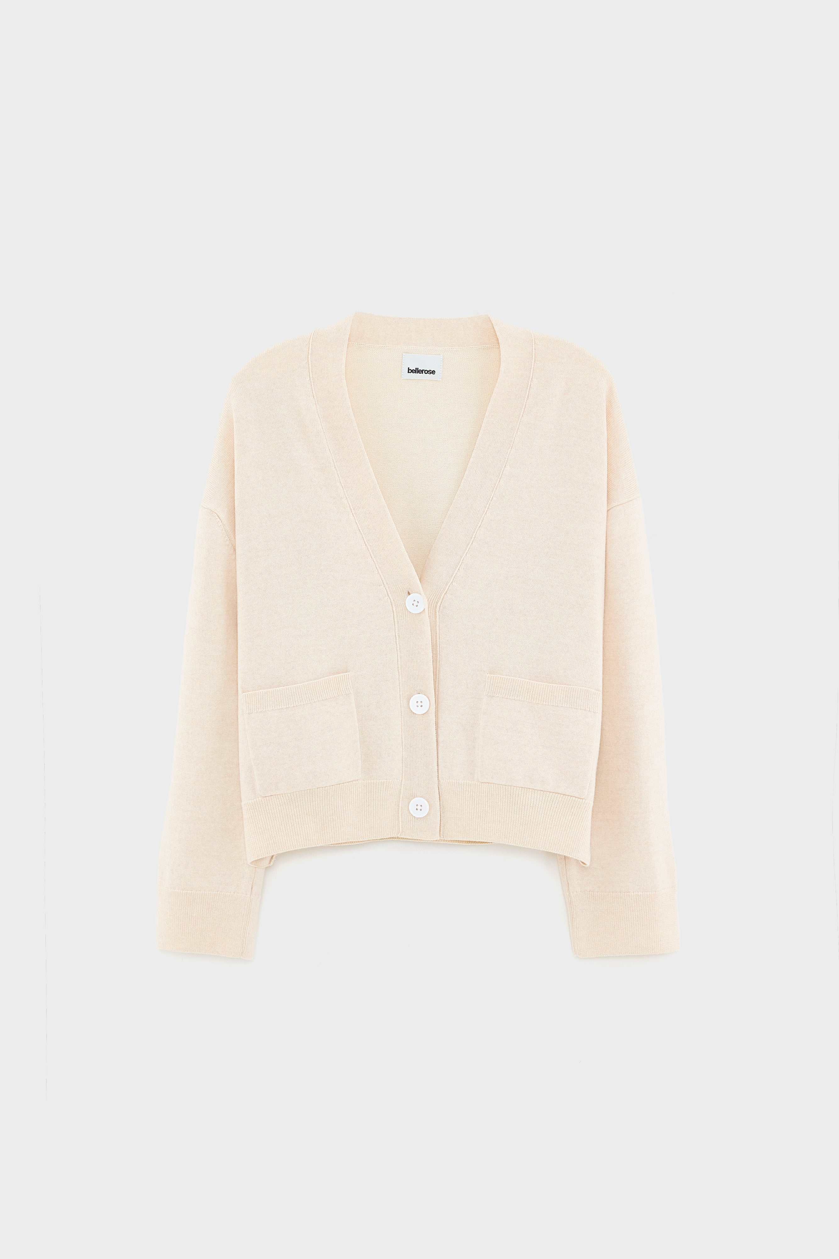 Gakkin V-neck Cardigan - Macadamia / Oatmeal Pour Femme | Bellerose