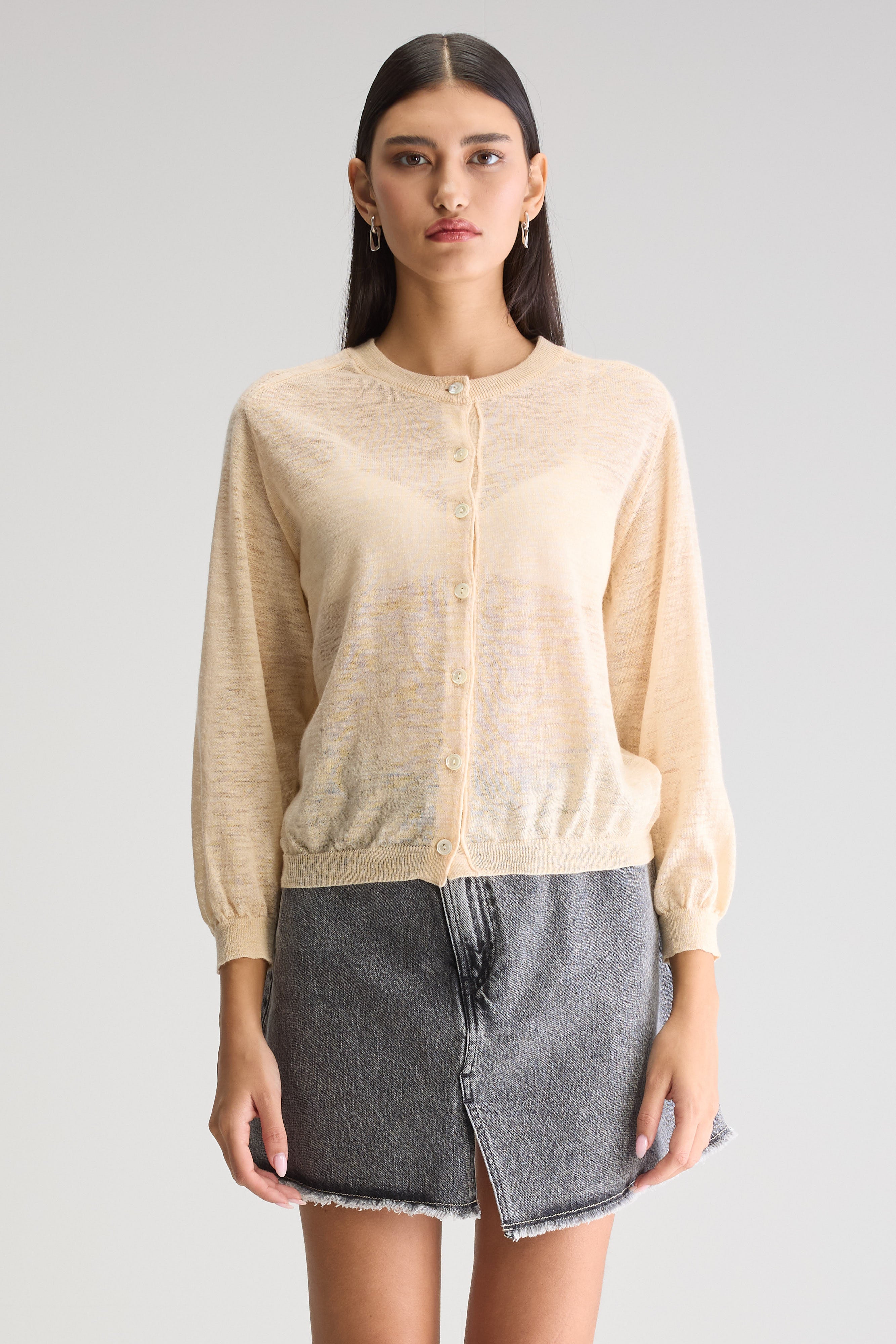 Neeta classic cardigan (251 / W / IVORY)