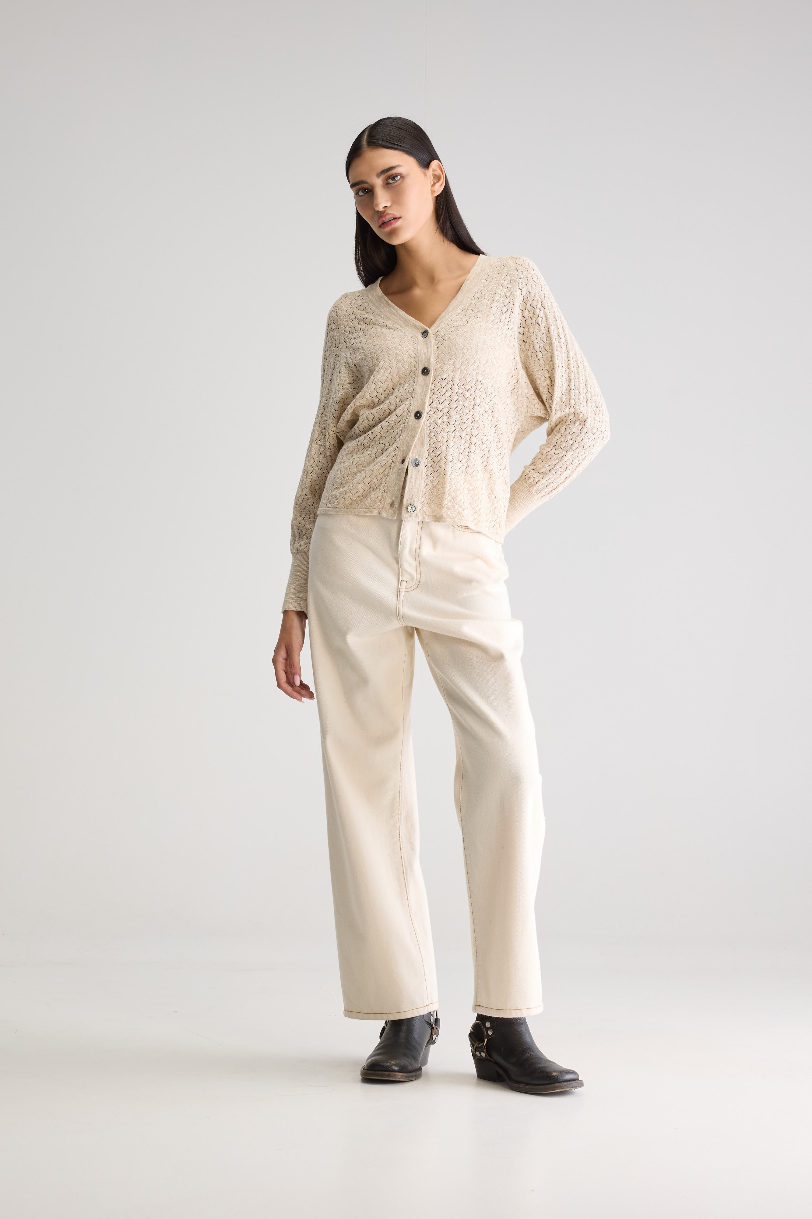 Attin vest met V-hals (251 / W / BEIGE MELANGE)