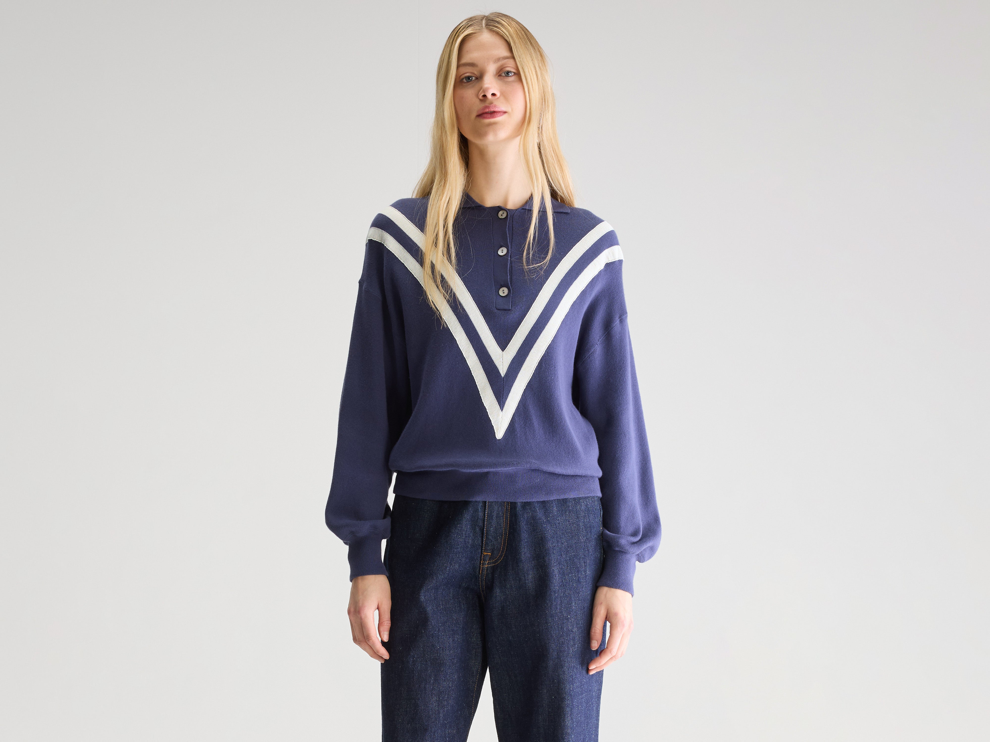 Angvel trui met polohals (251 / W / BLUE NIGHTS)