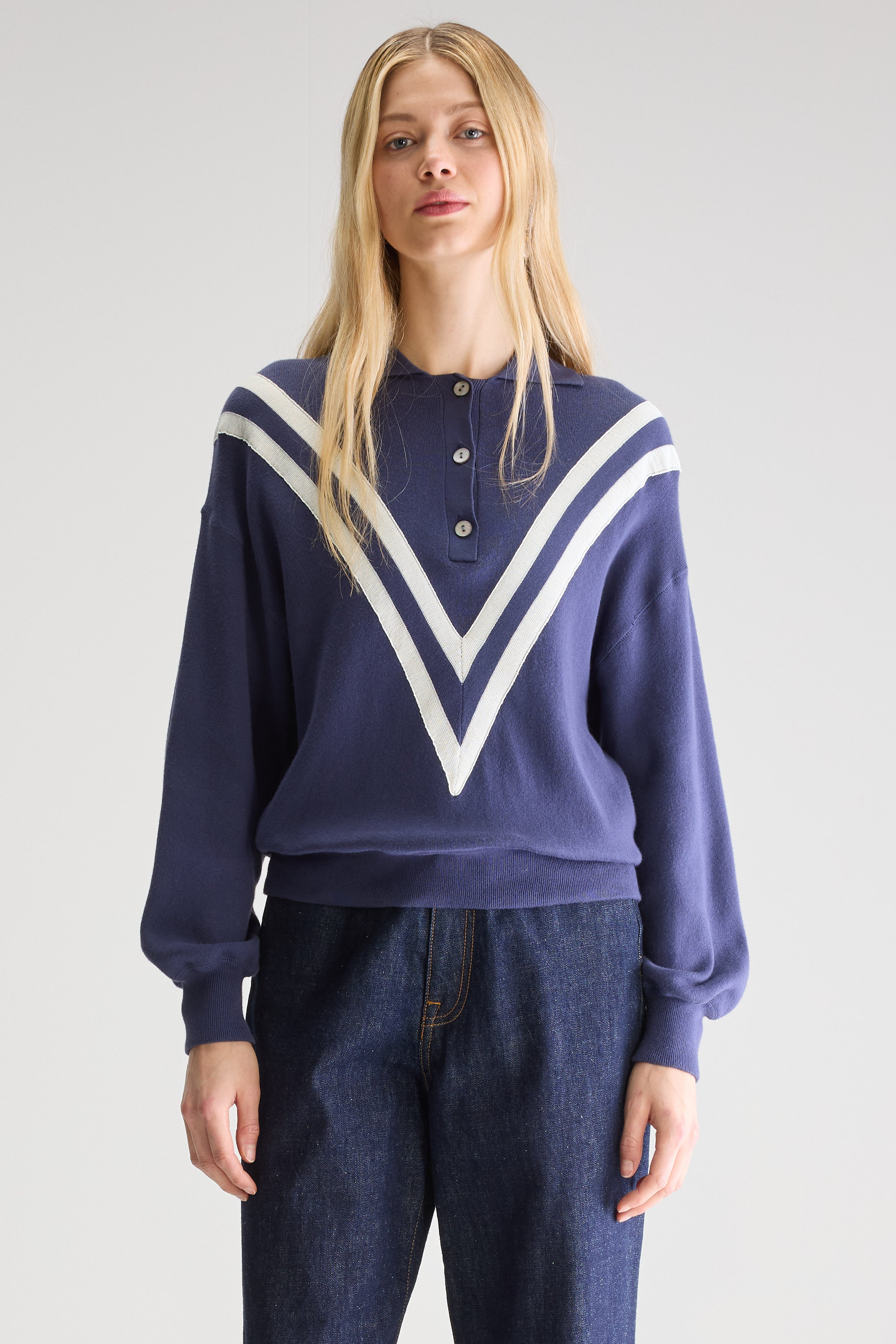 Angvel trui met polohals (251 / W / BLUE NIGHTS)