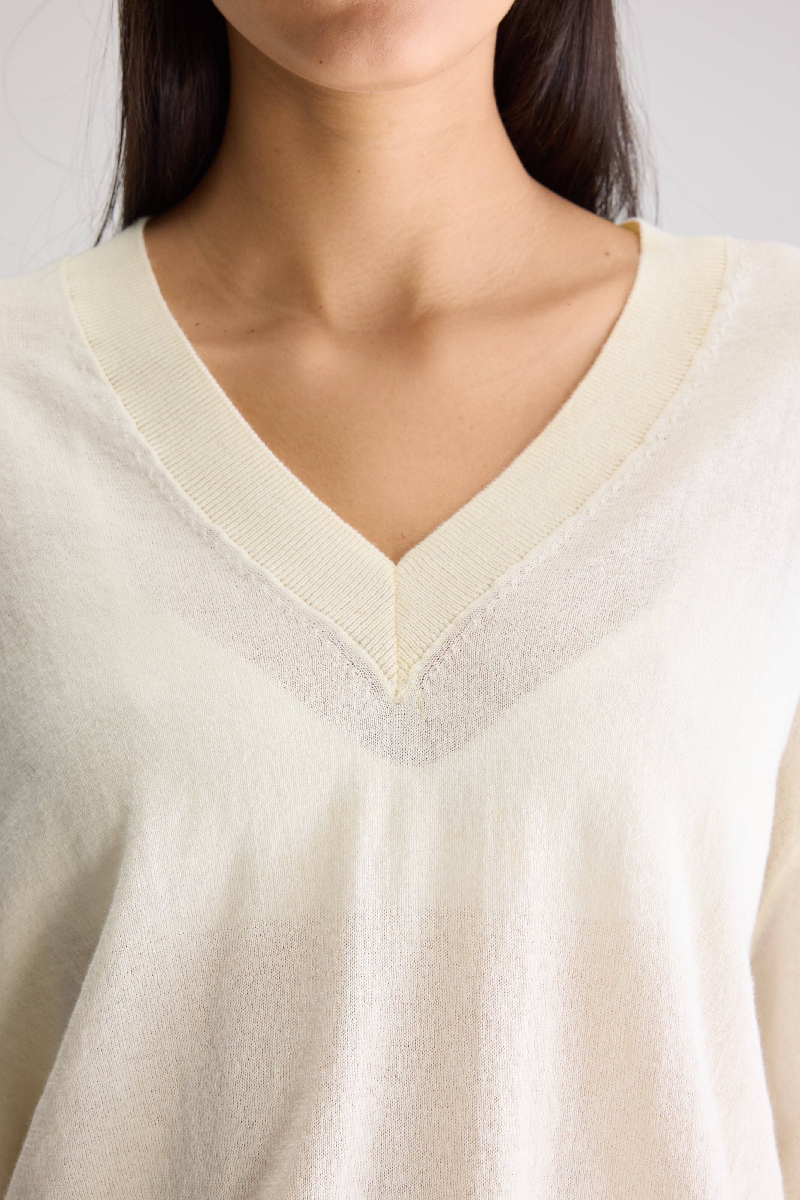 Pull col V Alima (251 / W / SEAFOAM)