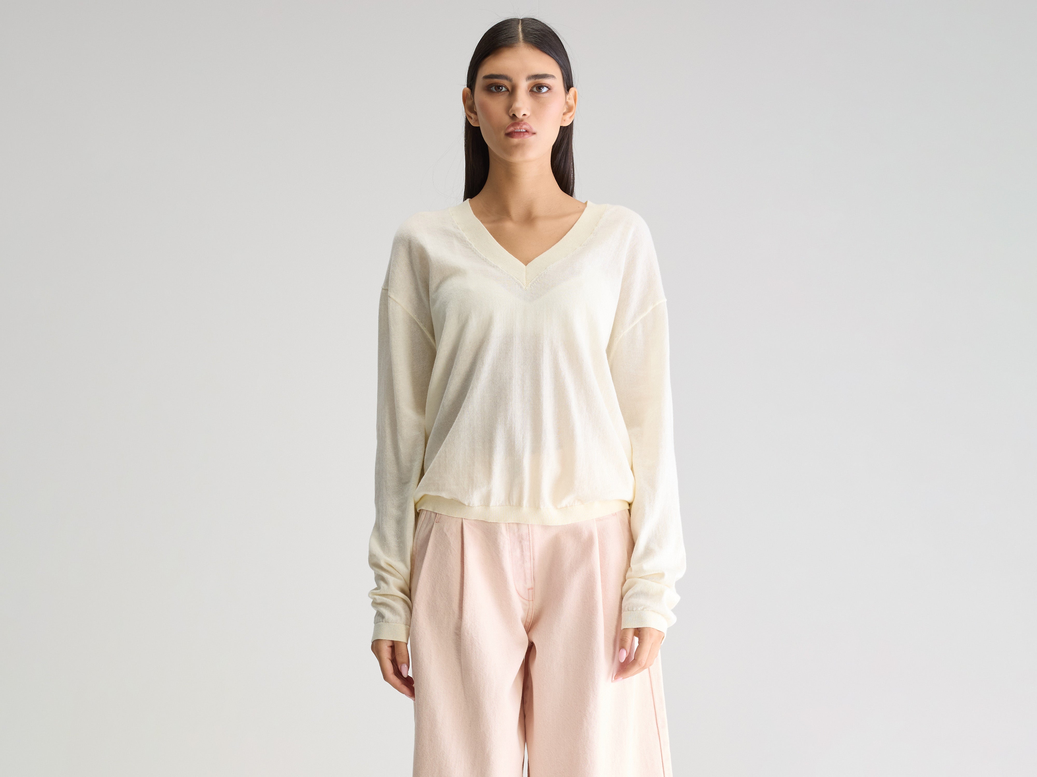 Pull col V Alima (251 / W / SEAFOAM)