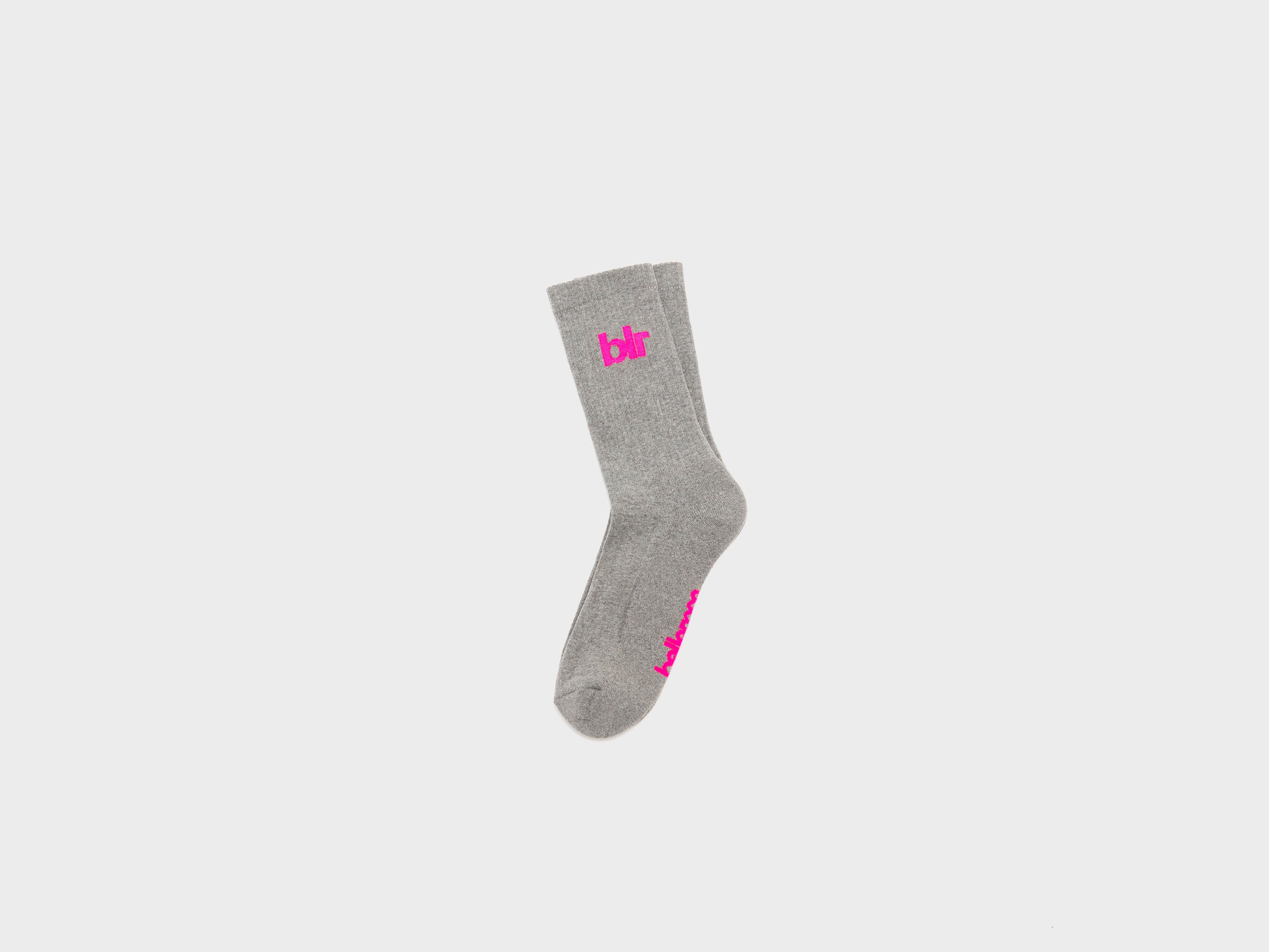 Vem crew socks (252 / W / MID GREY)