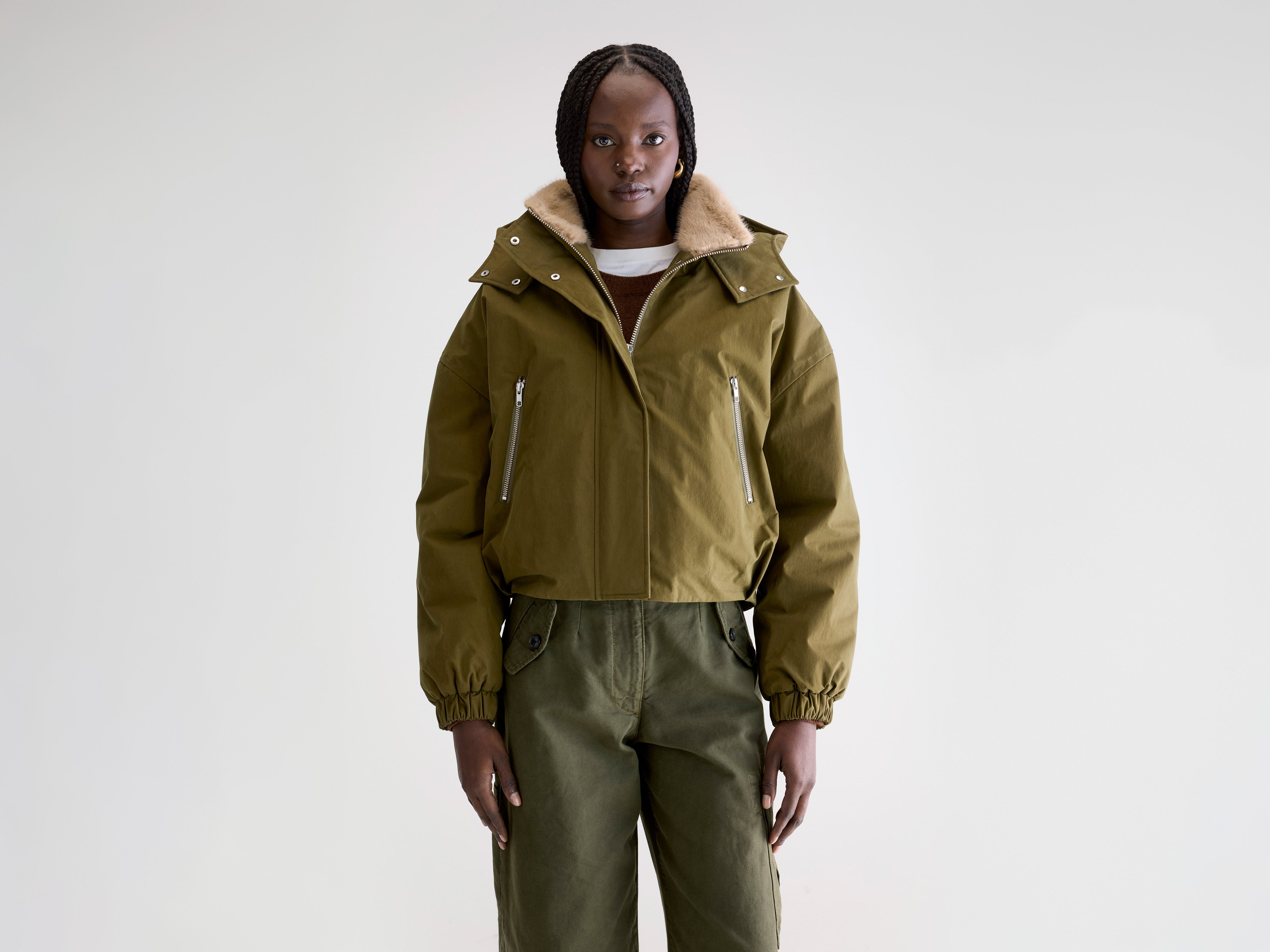 Herna cropped jacket (252 / W / MILITARY)