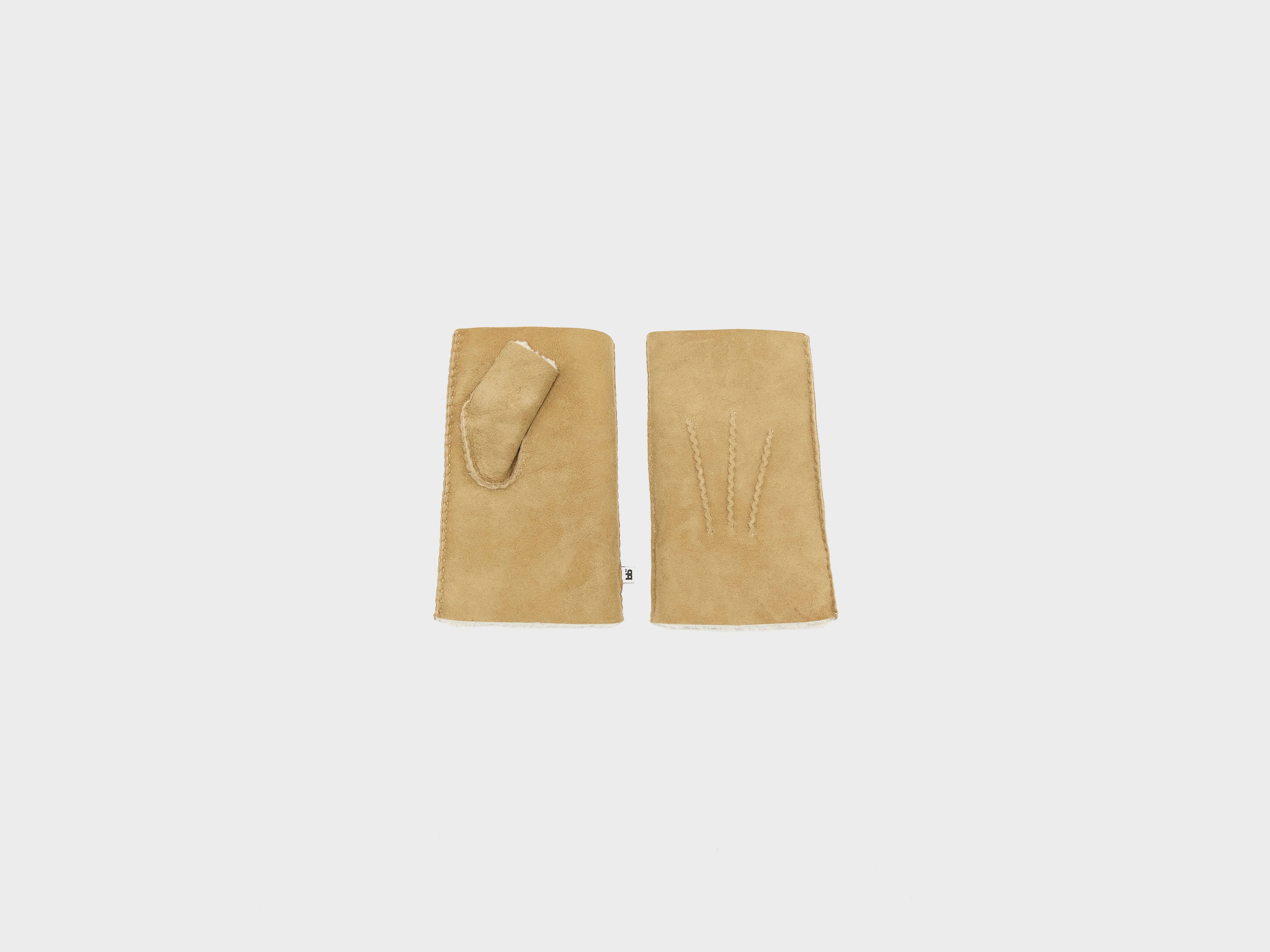 Manhok fingerless gloves (251 / W / COGNAC)