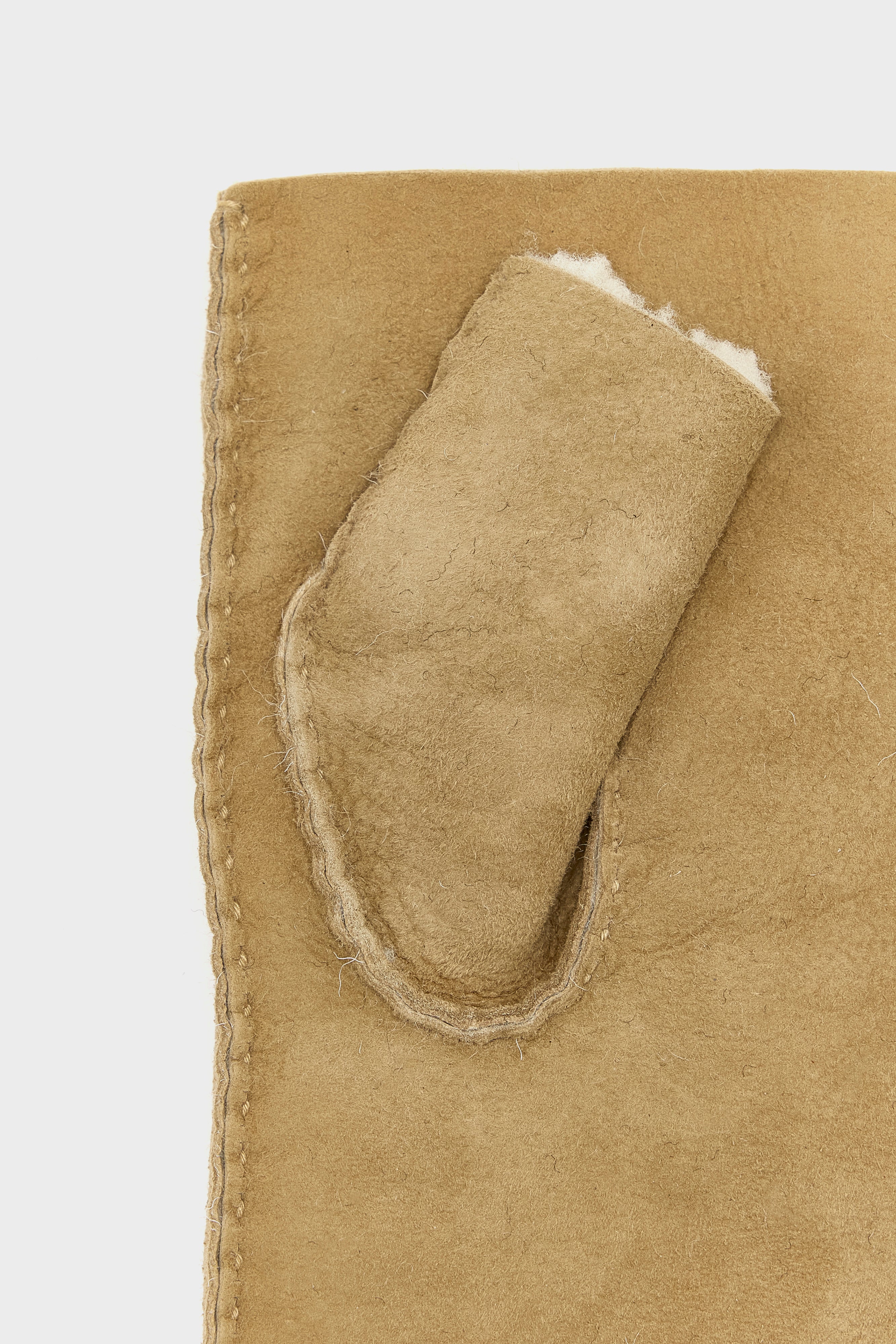 Manhok fingerless gloves (251 / W / COGNAC)