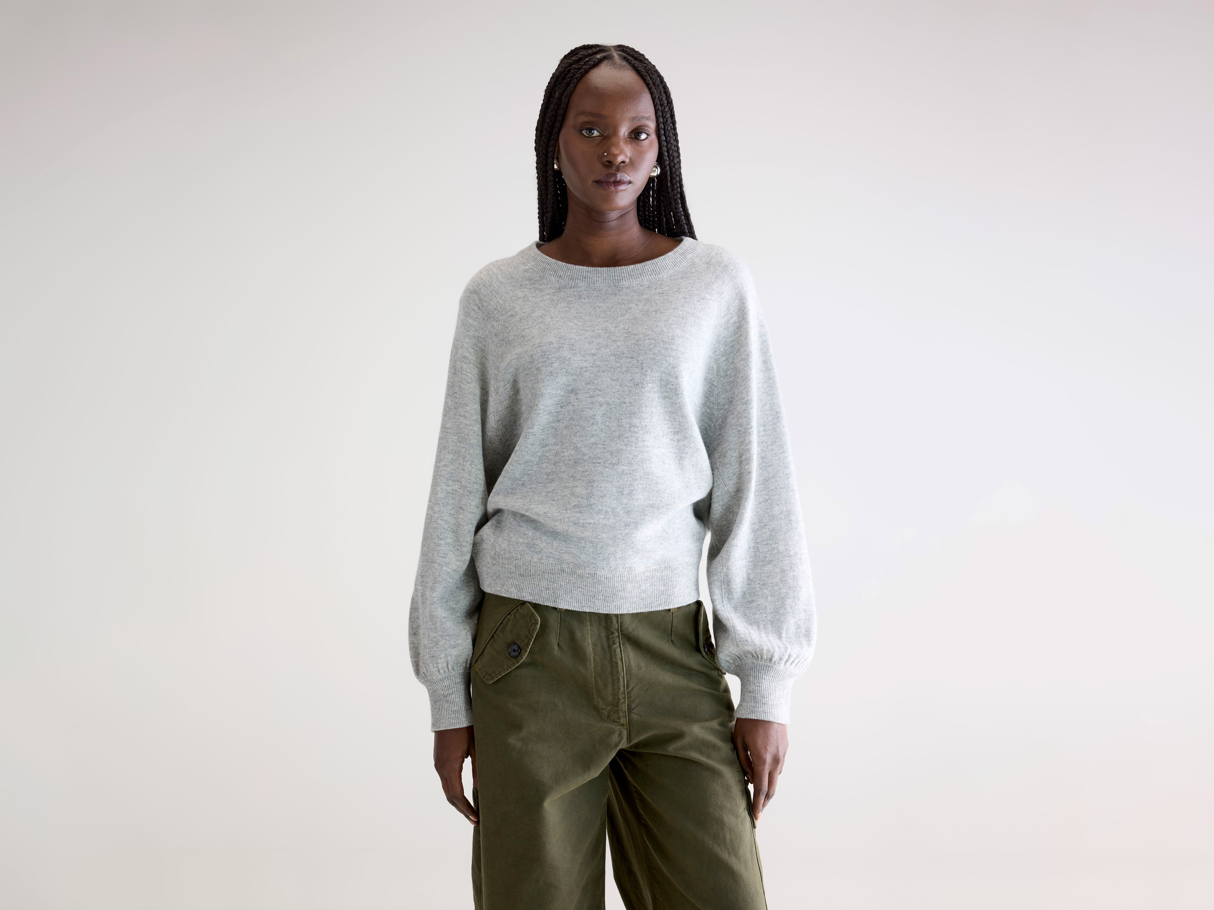 Spanne crewneck sweater (252 / W / LIGHT GREY)