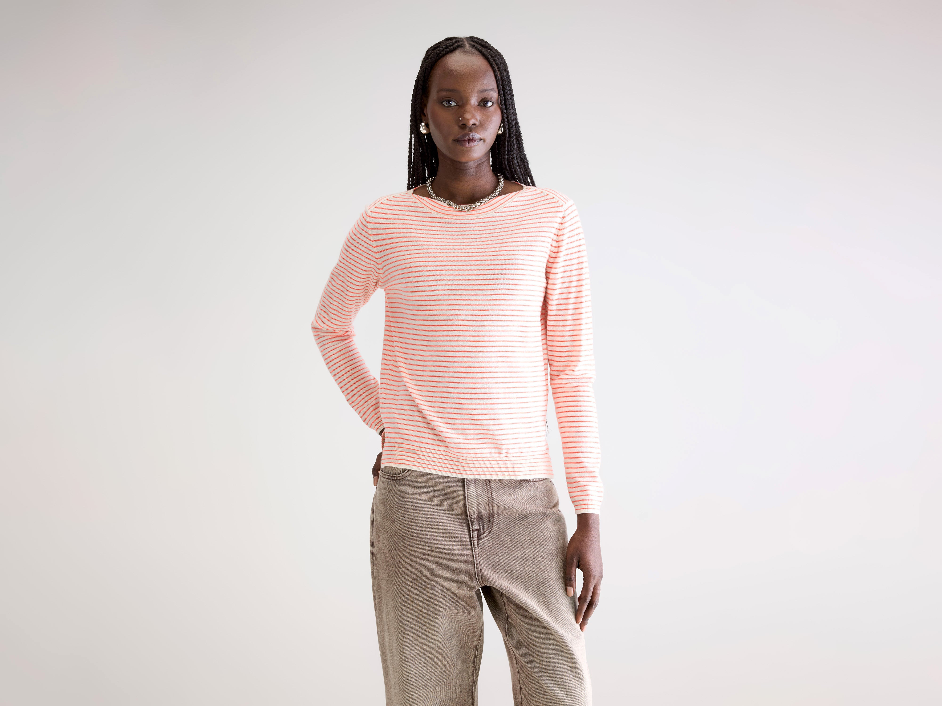 Gop boatneck sweater (252 / W / STRIPE B)
