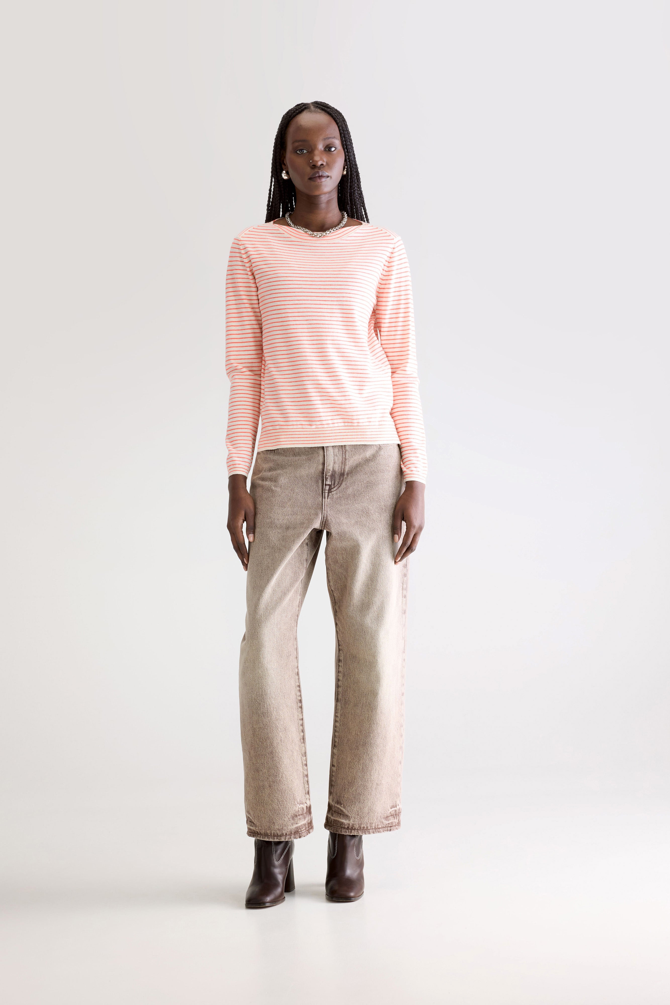 Gop Boatneck Sweater - Meteora / Whisper For Women | Bellerose