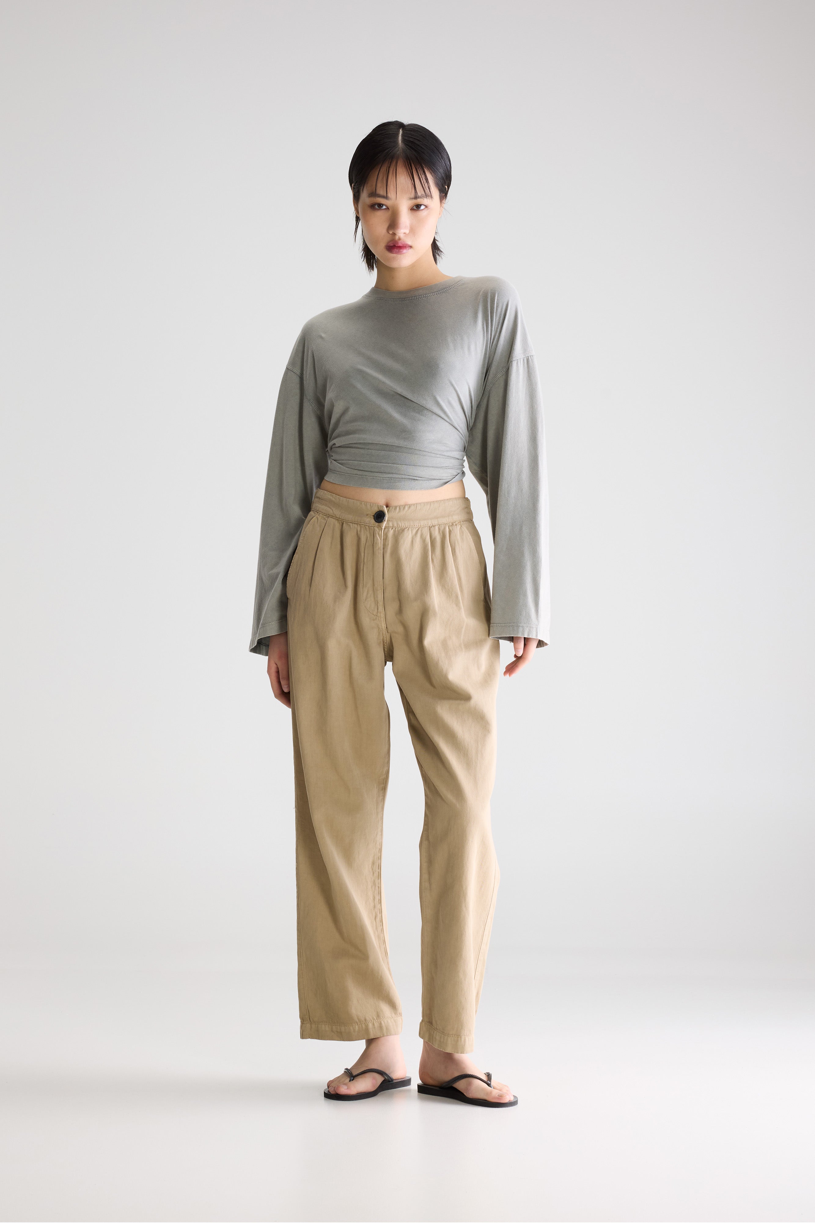 Pillow Regular Trousers - Clay For Women | Bellerose