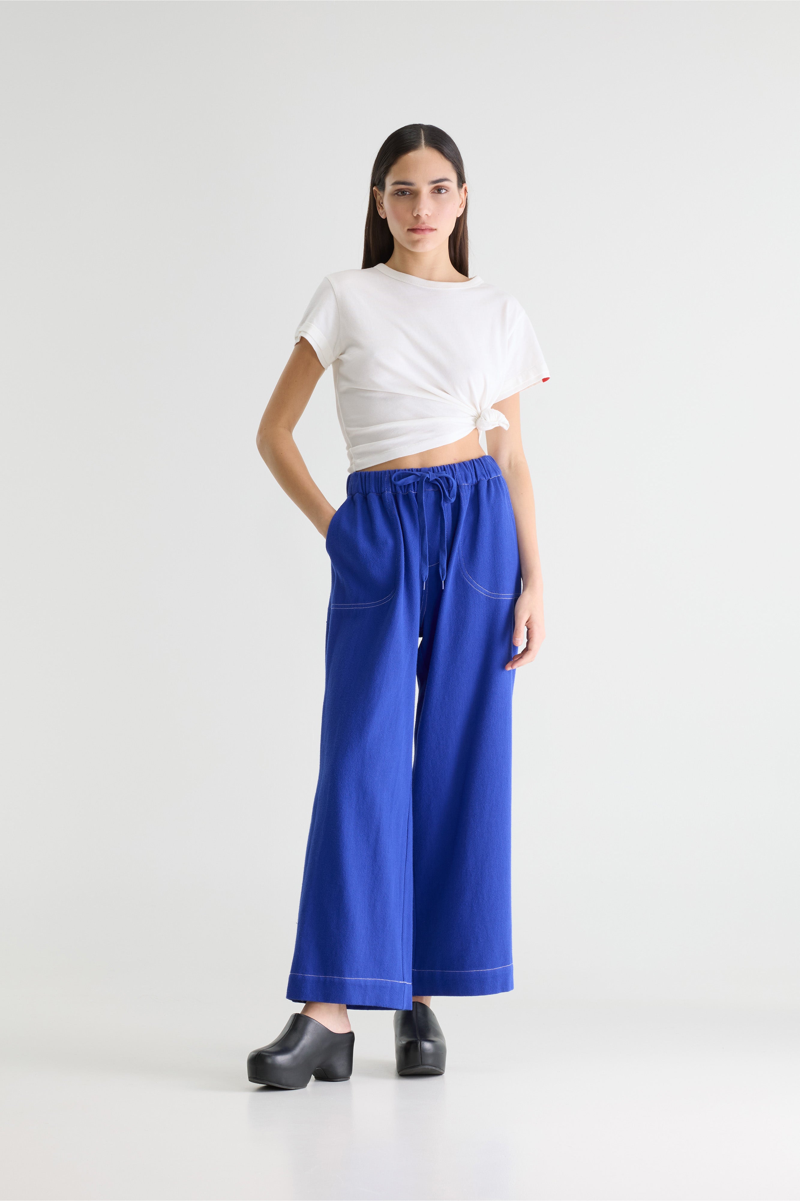 Juna Relaxed Trousers - Lazuli For Women | Bellerose