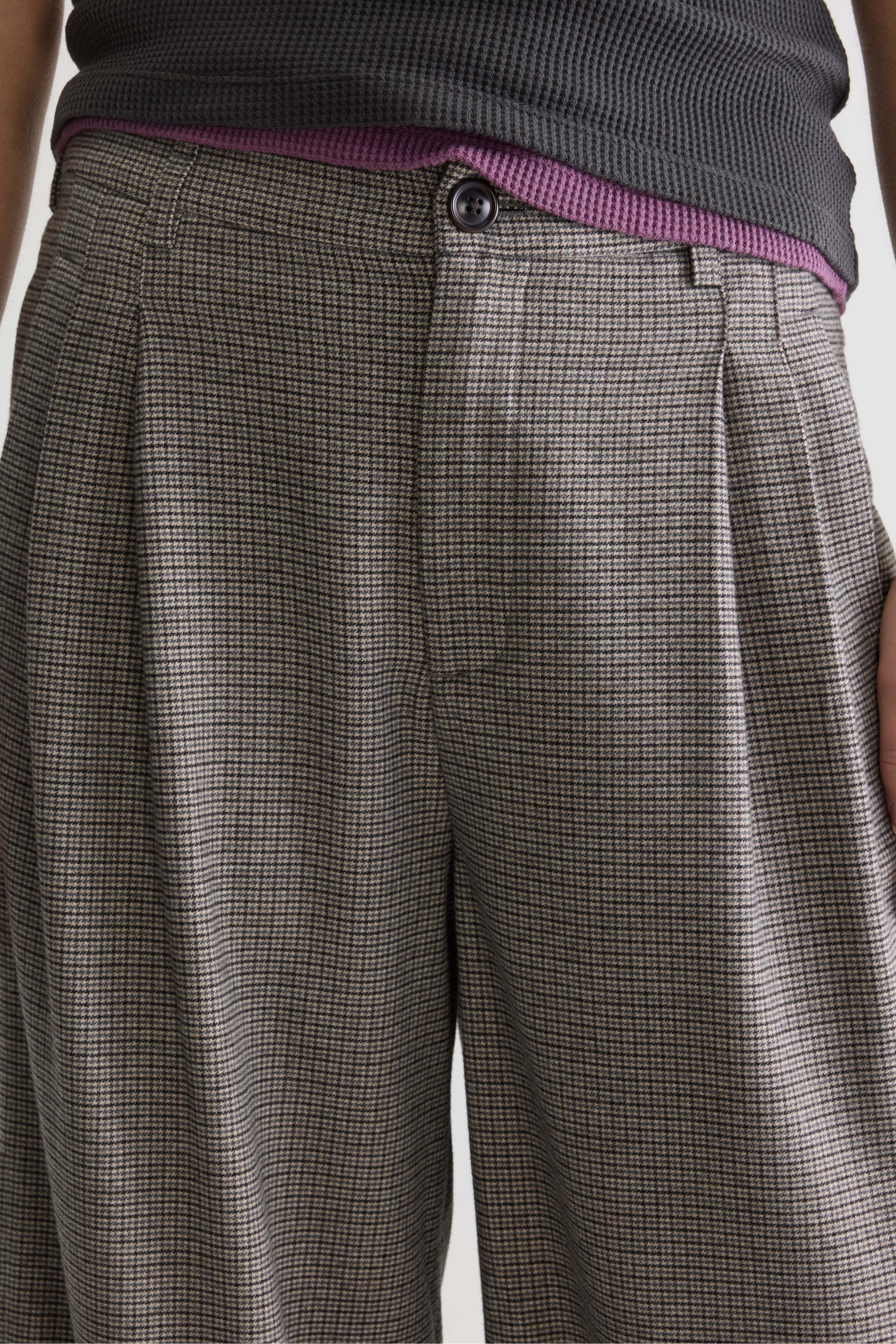 Volkert wide tailored trousers (261 / W / CHECK A)